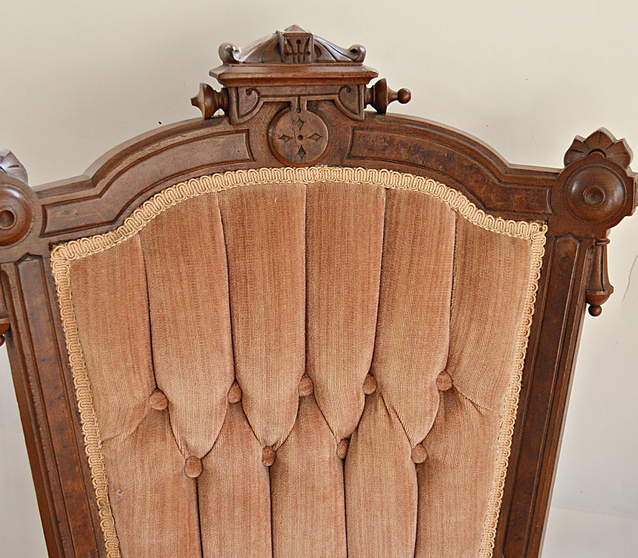 Victorian Gothic Walnut Parlour Chairs