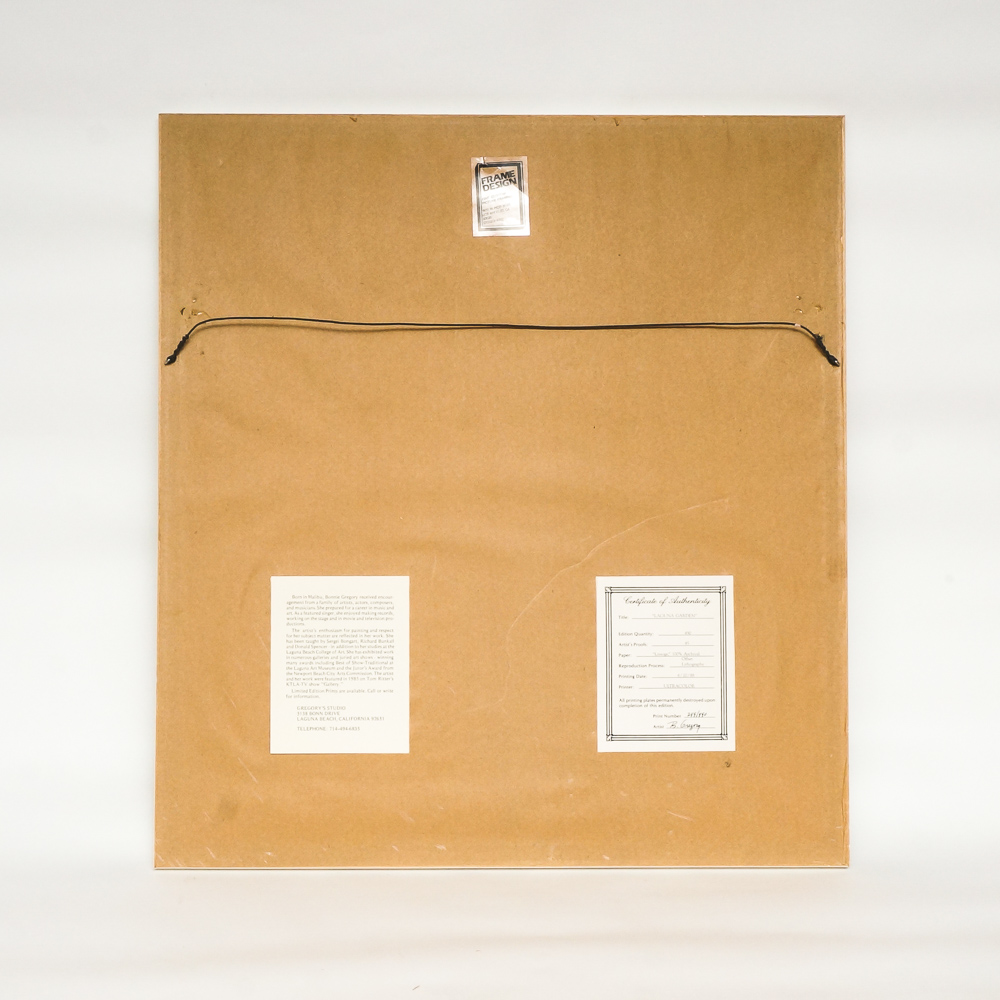 B. Gregory Limited Edition Offset Lithograph "Laguna Garden"