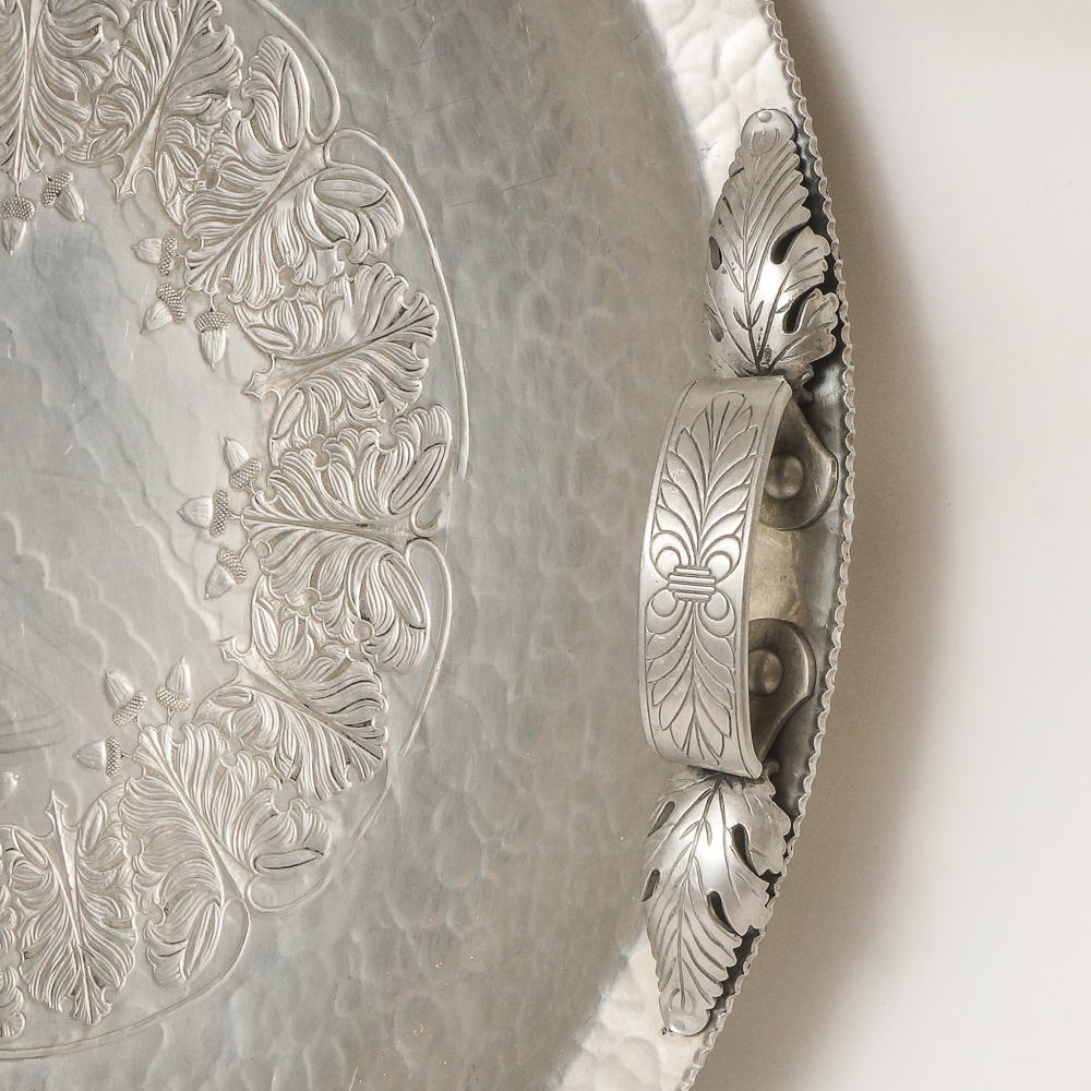 Vintage Trade Continental Hand Wrought Aluminum Tray