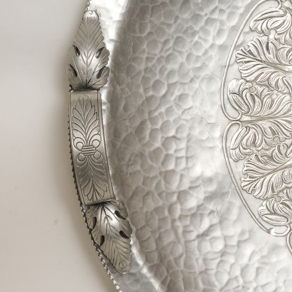 Vintage Trade Continental Hand Wrought Aluminum Tray