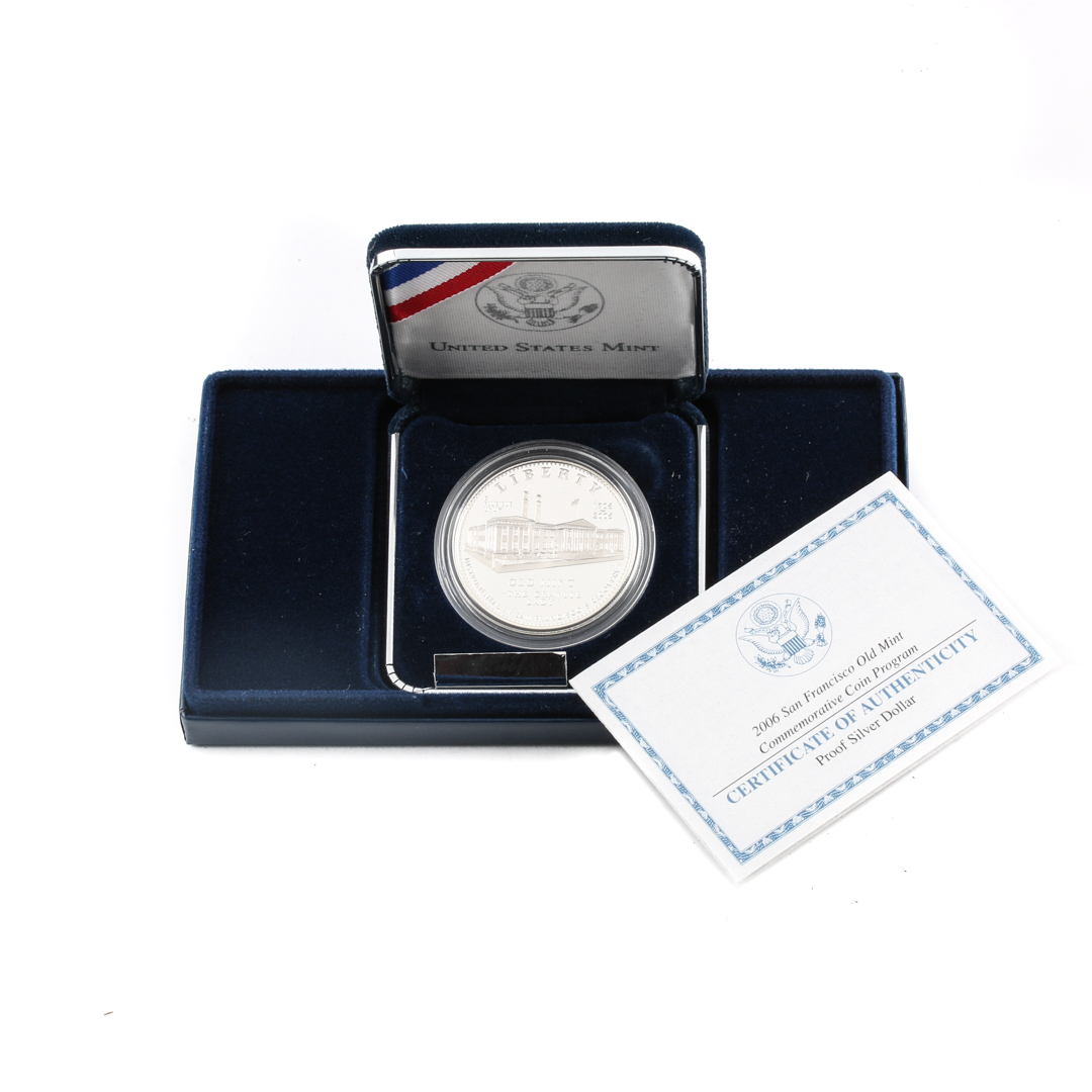 Four Modern Commemorative U.S. Silver Dollars