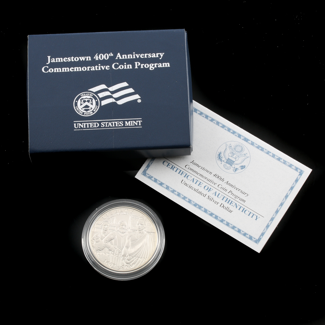 Four Modern Commemorative U.S. Silver Dollars