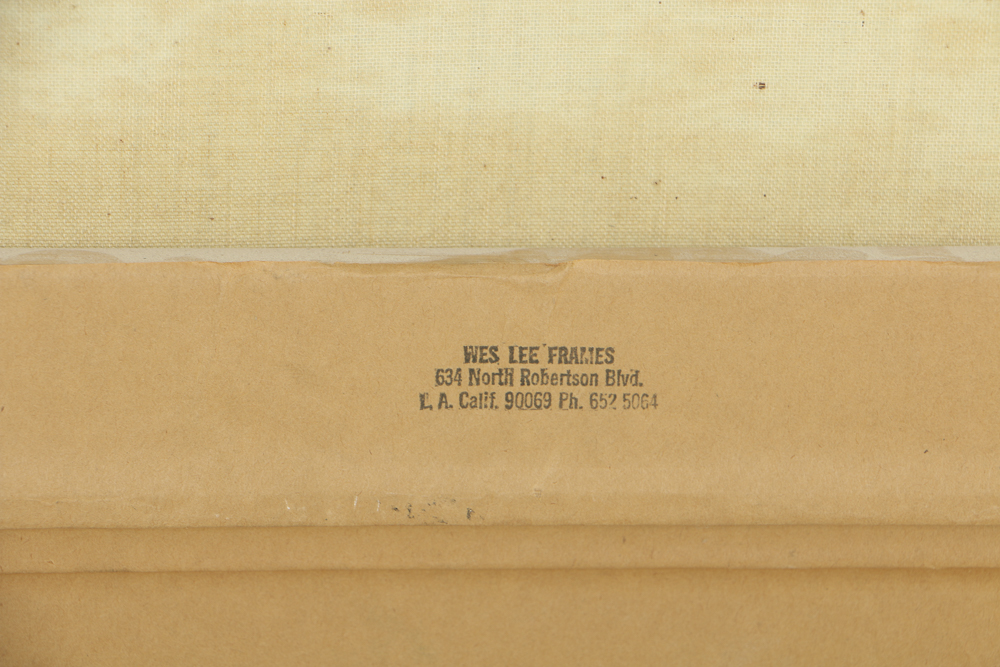 Mario D'Elia Surrealist Oil Painting on Canvas Figures at a Table