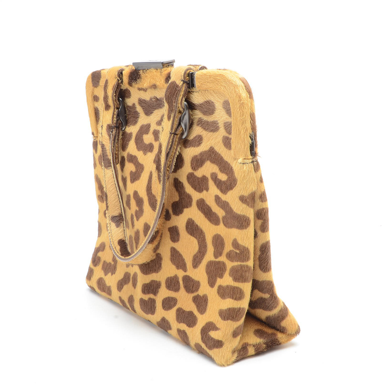Prada Leopard Print Calfhair Handbag