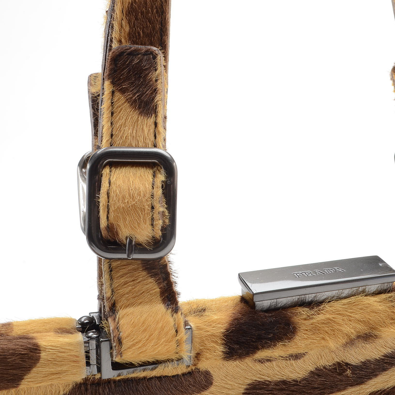 Prada Leopard Print Calfhair Handbag