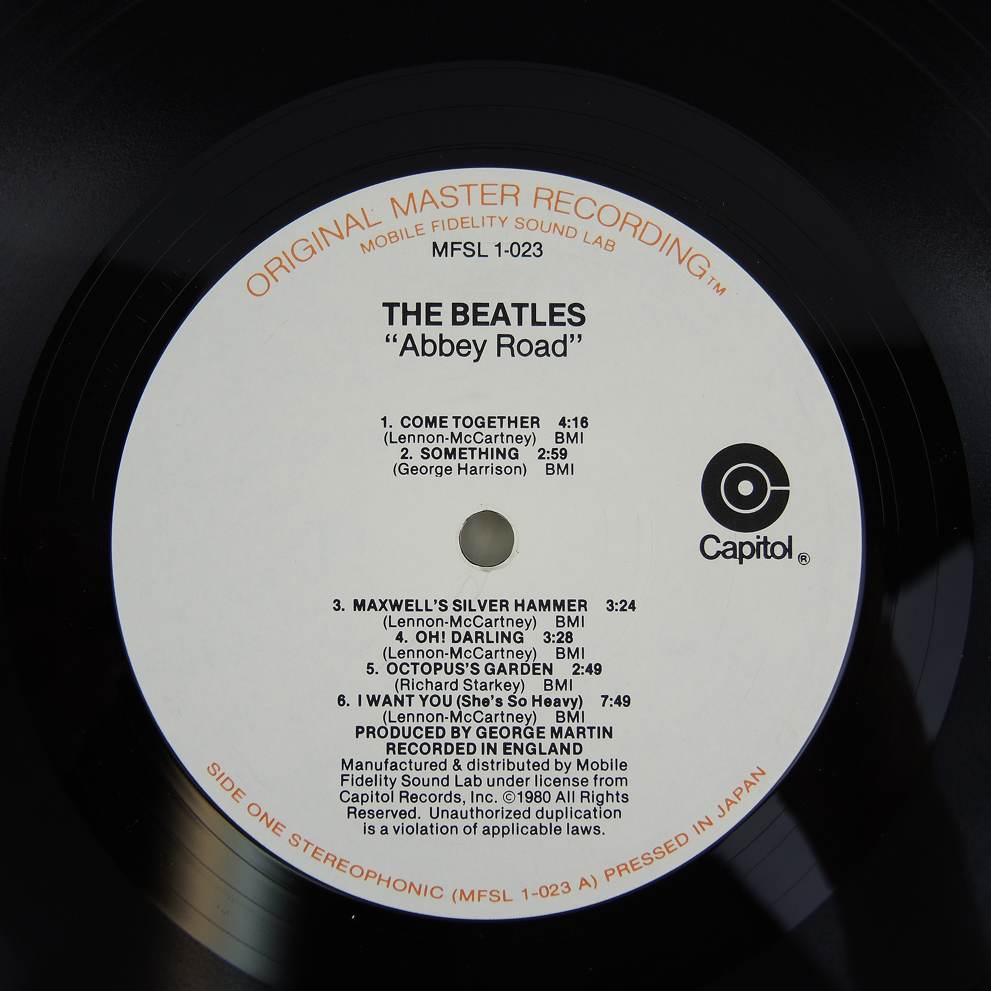 The Beatles "Abbey Road" Original Master Recording LP