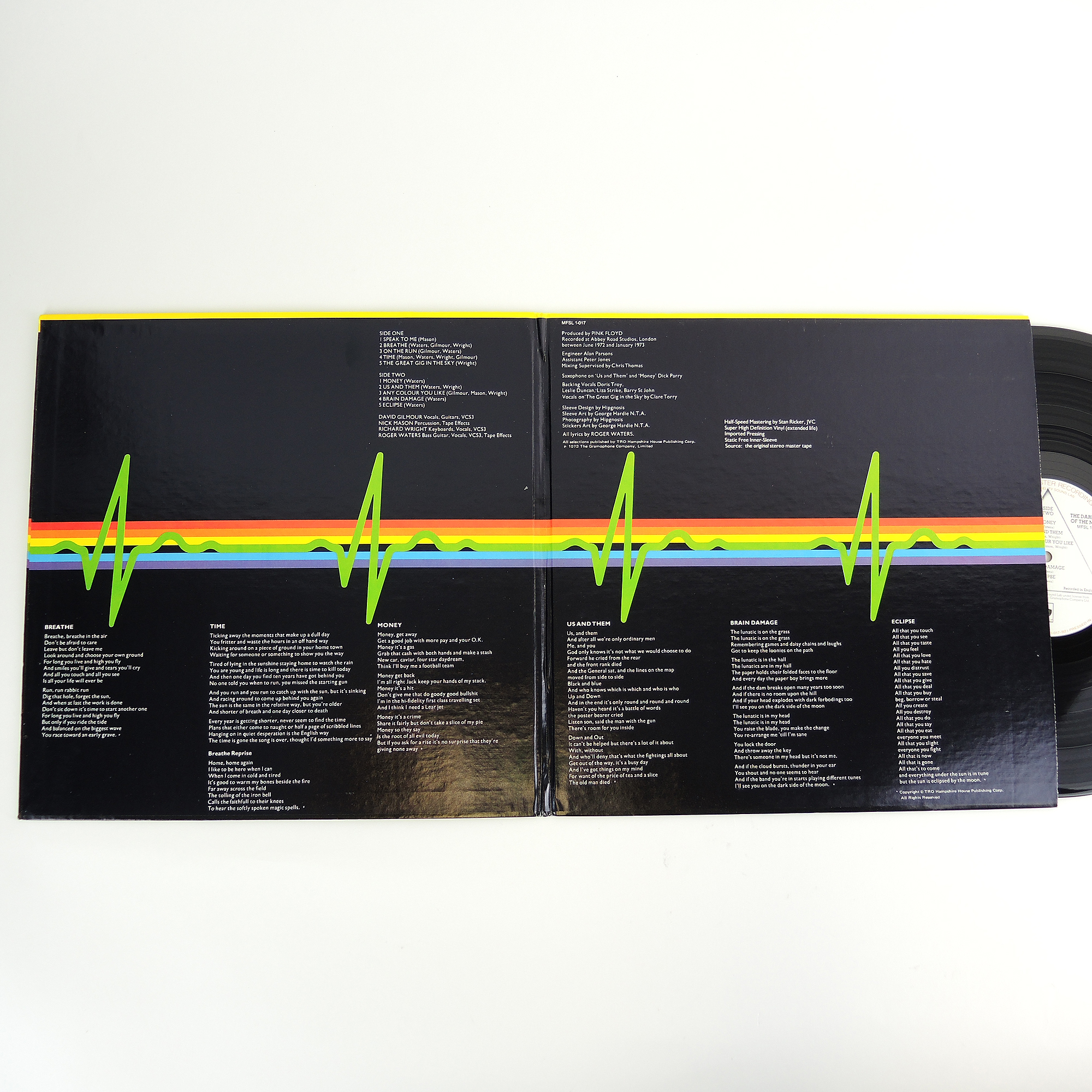 Pink Floyd "Dark Side of the Moon" Original Master Recording LP