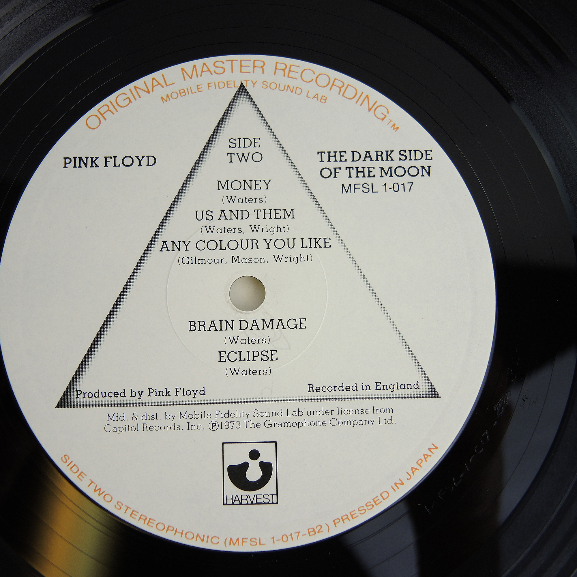 Pink Floyd "Dark Side of the Moon" Original Master Recording LP