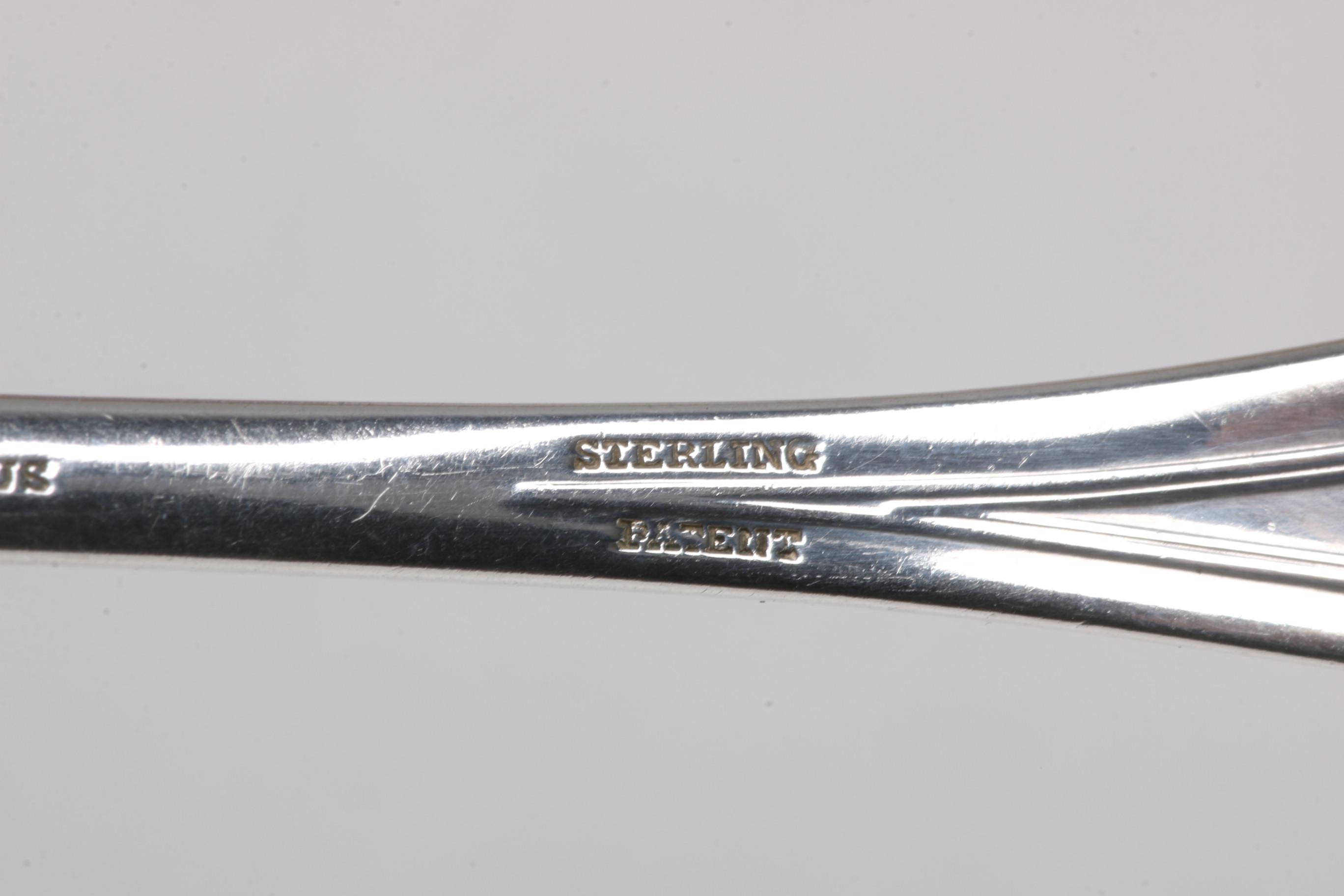 Early 20th Century Tiffany & Co. Sterling Tea Strainer and Other Utensils