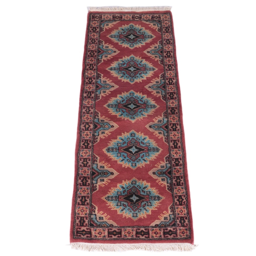 Hand-Knotted Pakistani-Kazak Carpet Runner