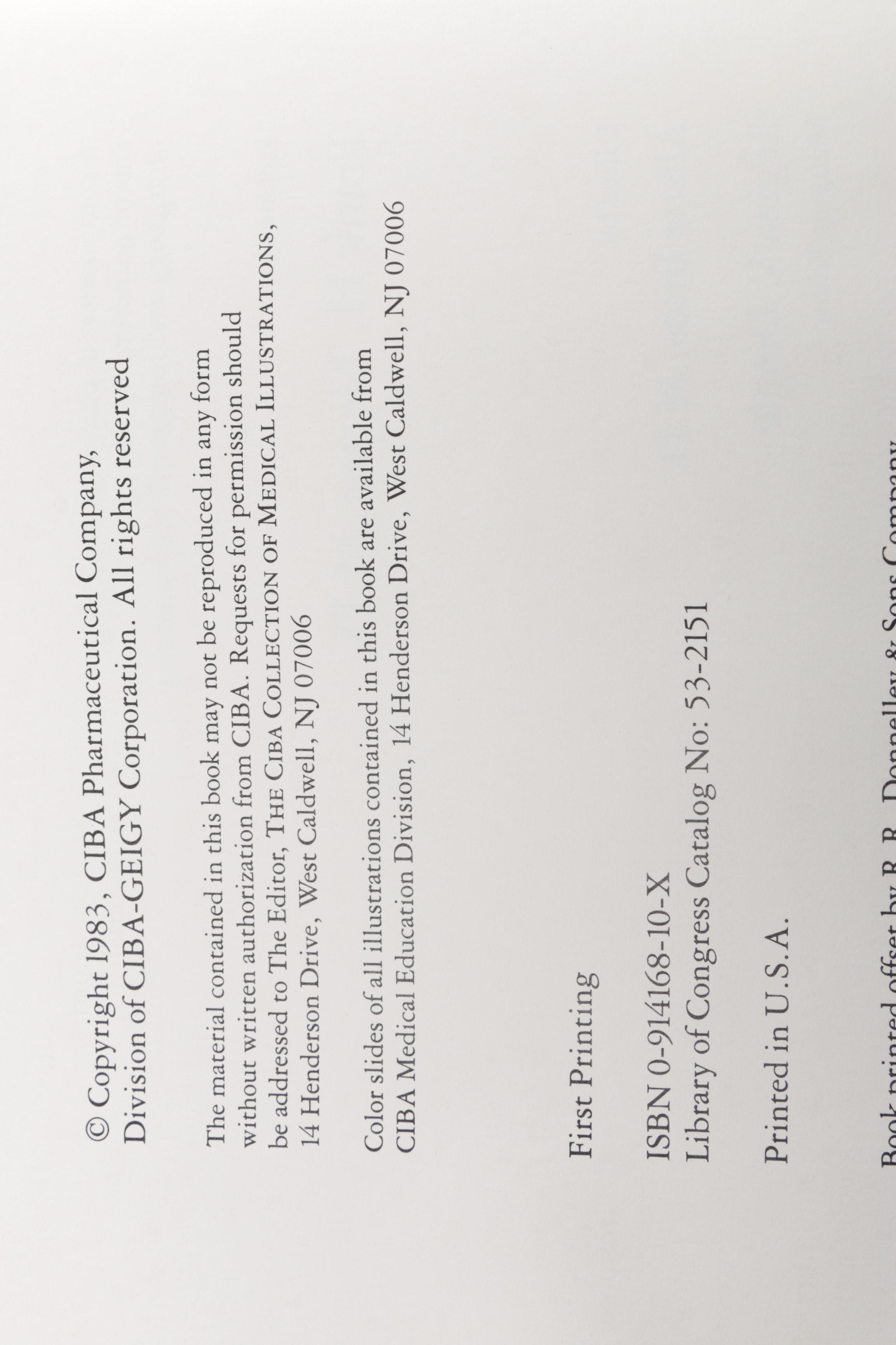 1983 Six-Volumes "The Ciba Collection of Medical Illustrations" Books