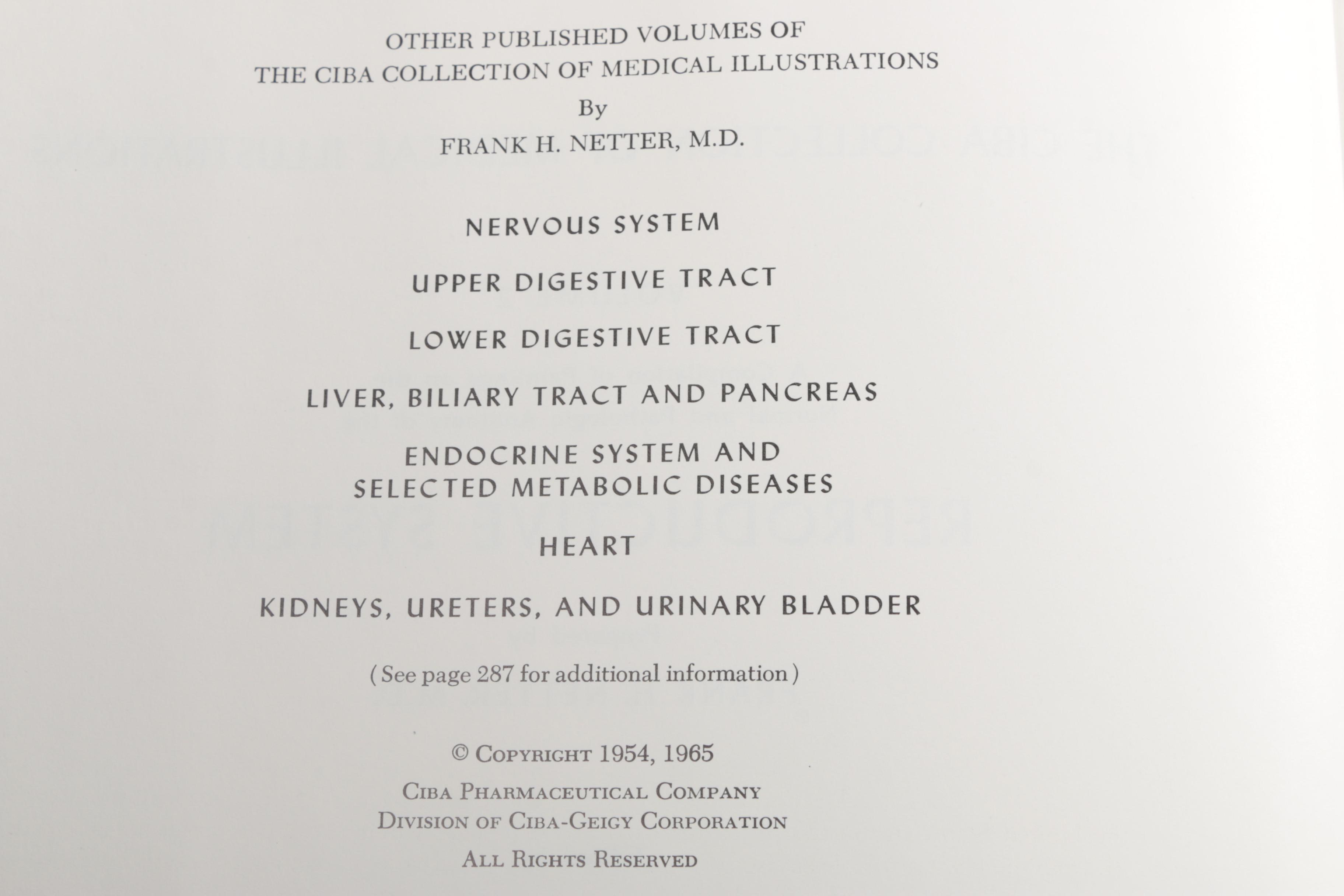 1983 Six-Volumes "The Ciba Collection of Medical Illustrations" Books