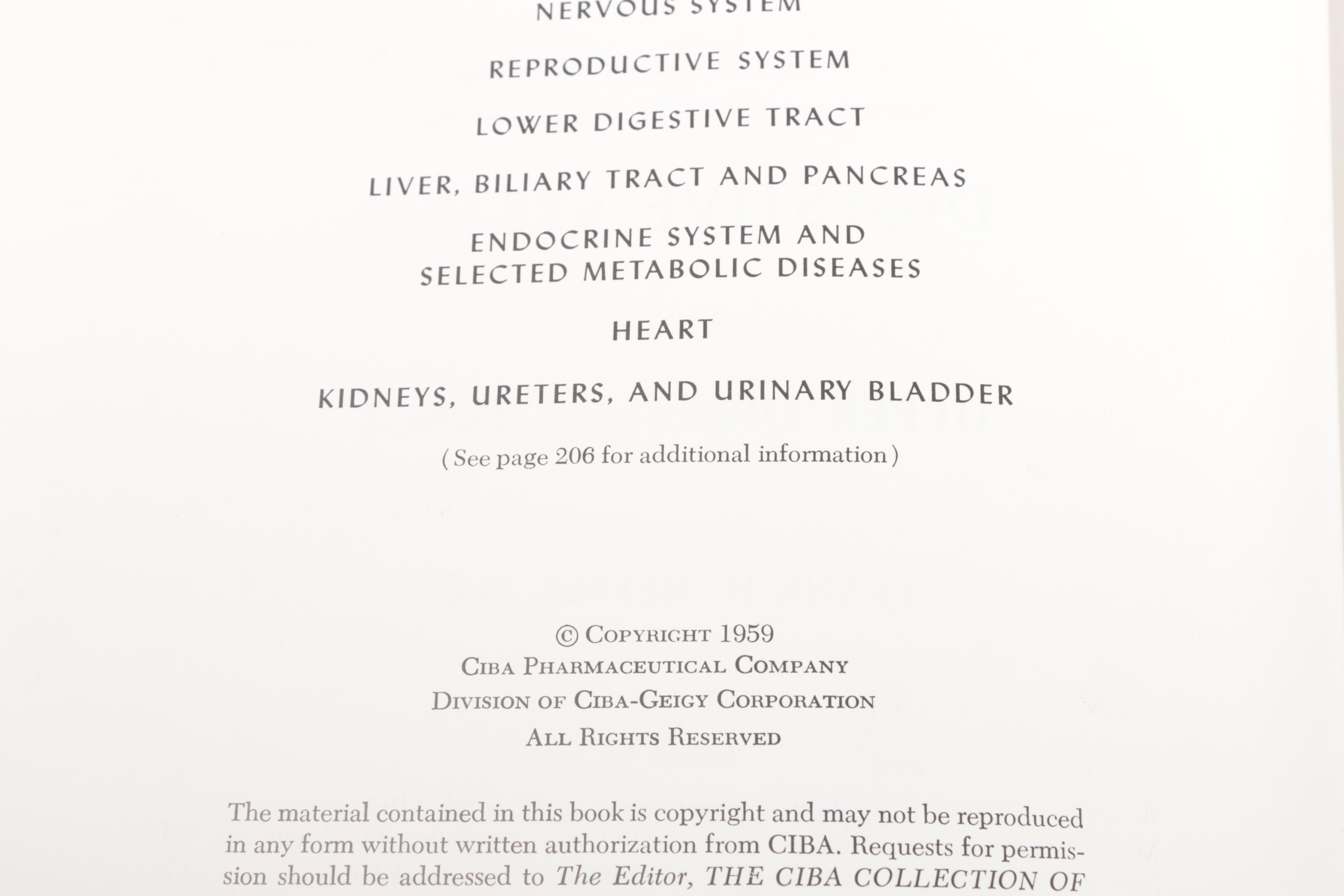 1983 Six-Volumes "The Ciba Collection of Medical Illustrations" Books