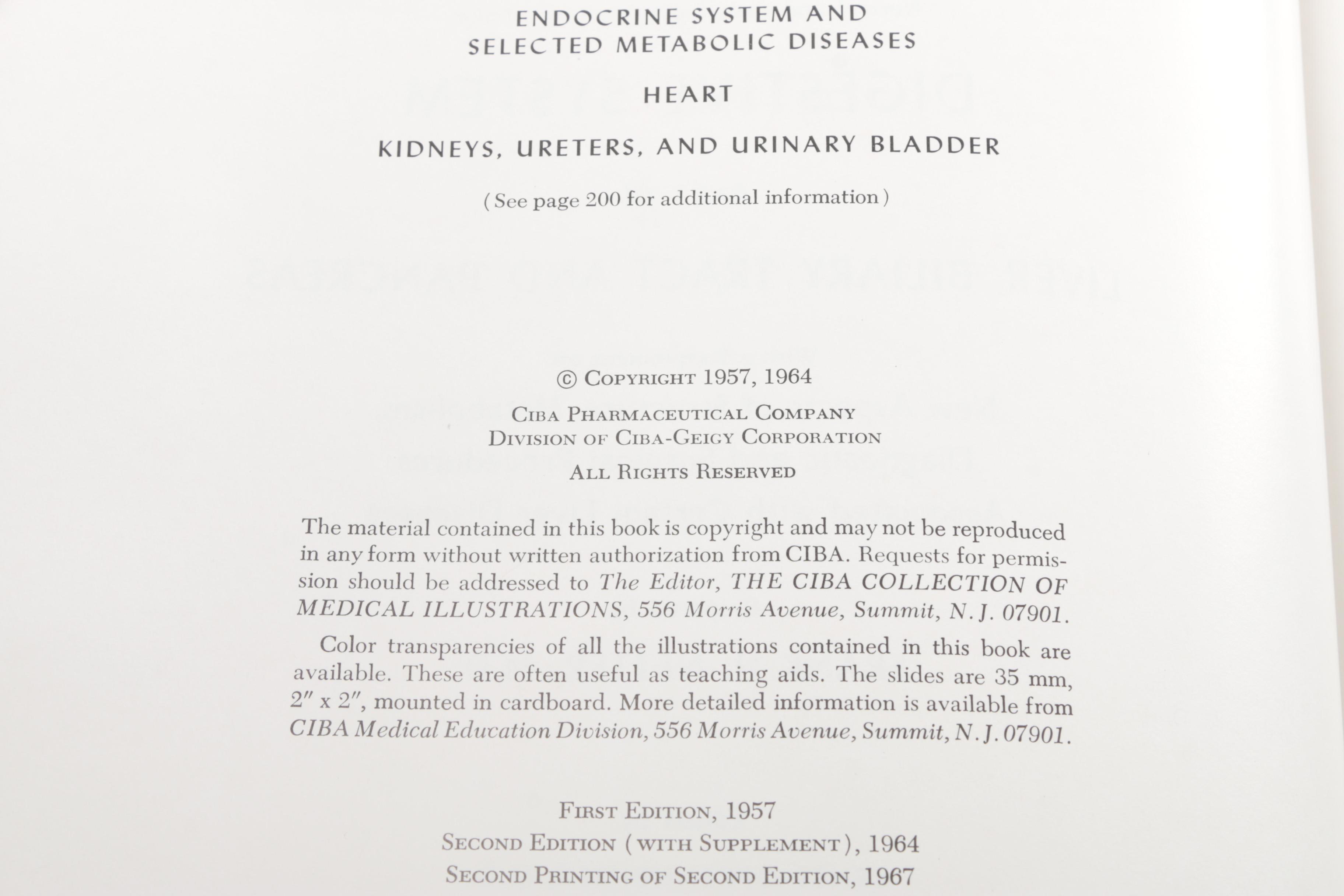 1983 Six-Volumes "The Ciba Collection of Medical Illustrations" Books