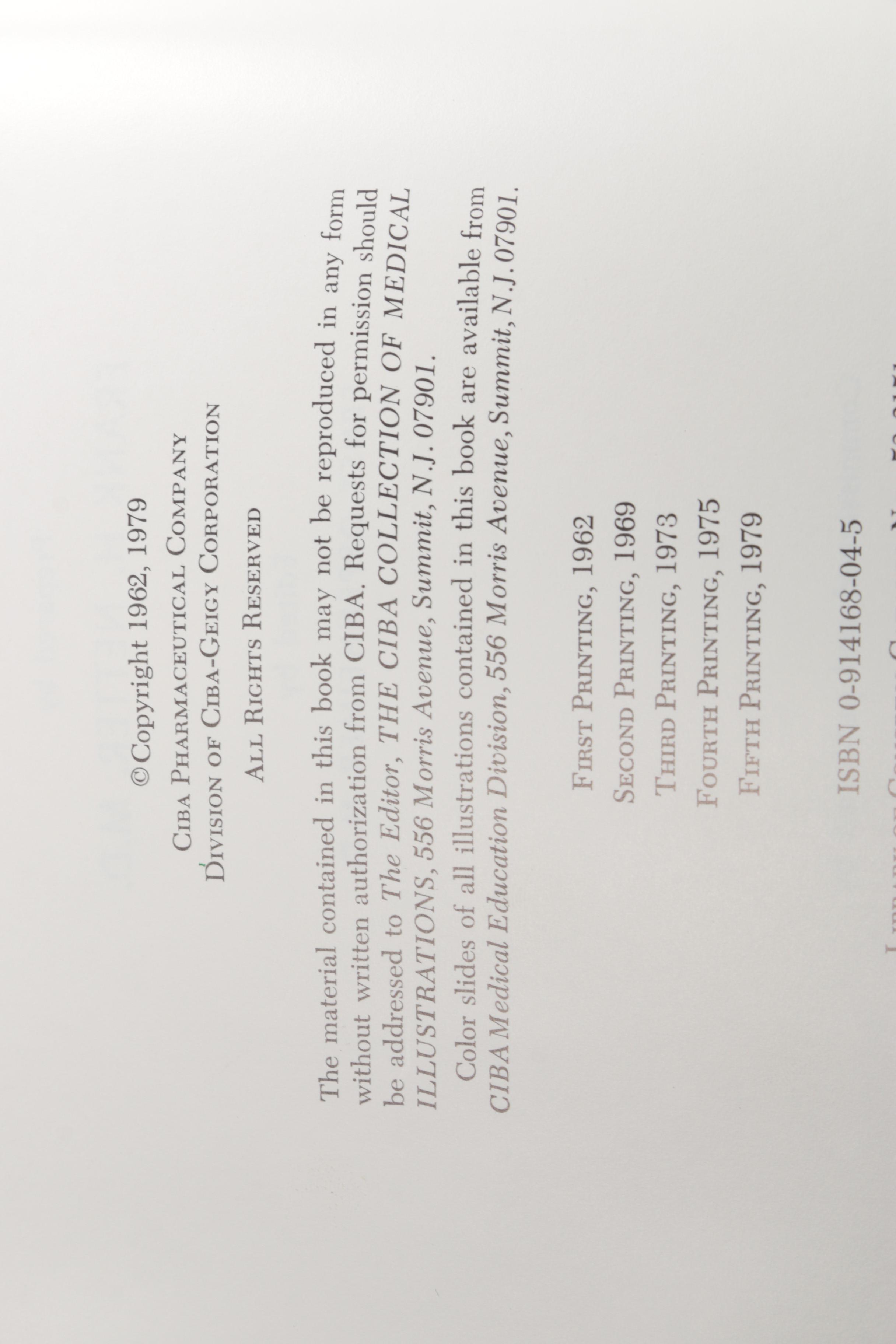1983 Six-Volumes "The Ciba Collection of Medical Illustrations" Books
