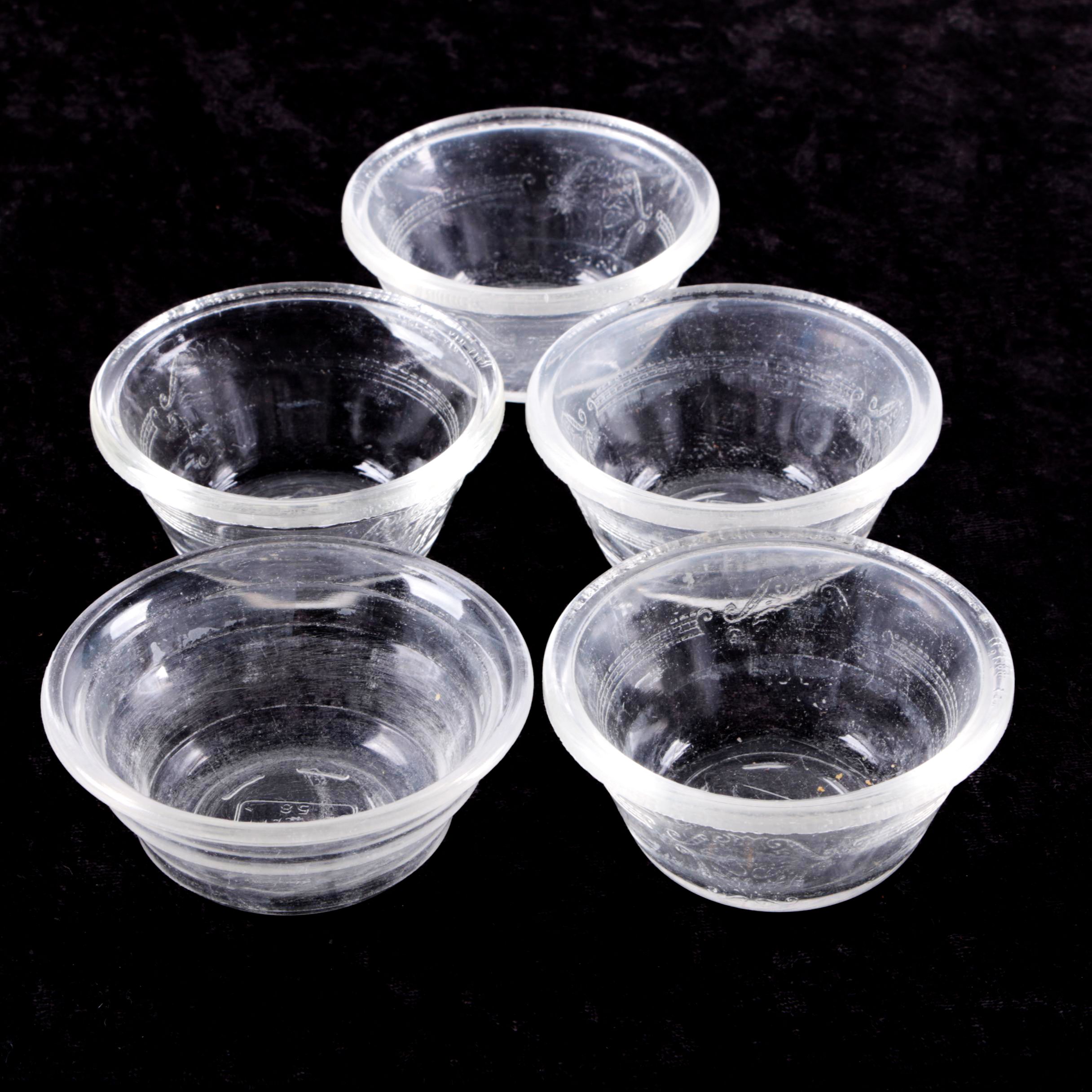 Vintage GlasBake Ovenware Custard Cups