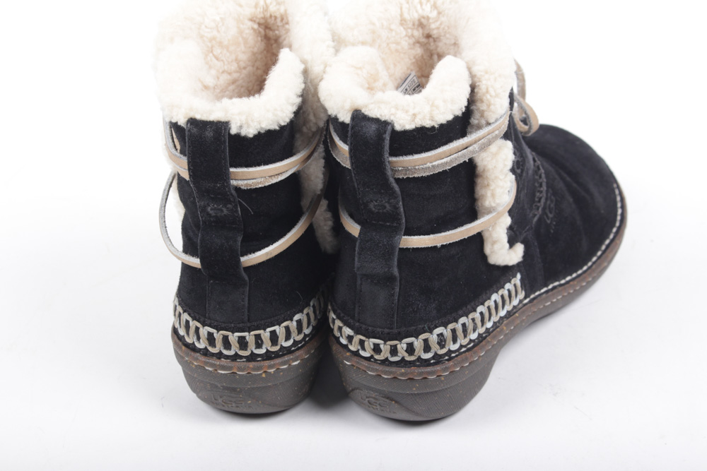 Ugg Australia "Cove" Black Suede Ankle Boots