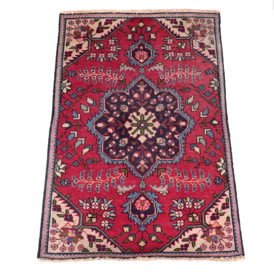 Hand-Knotted Persian Accent Rug