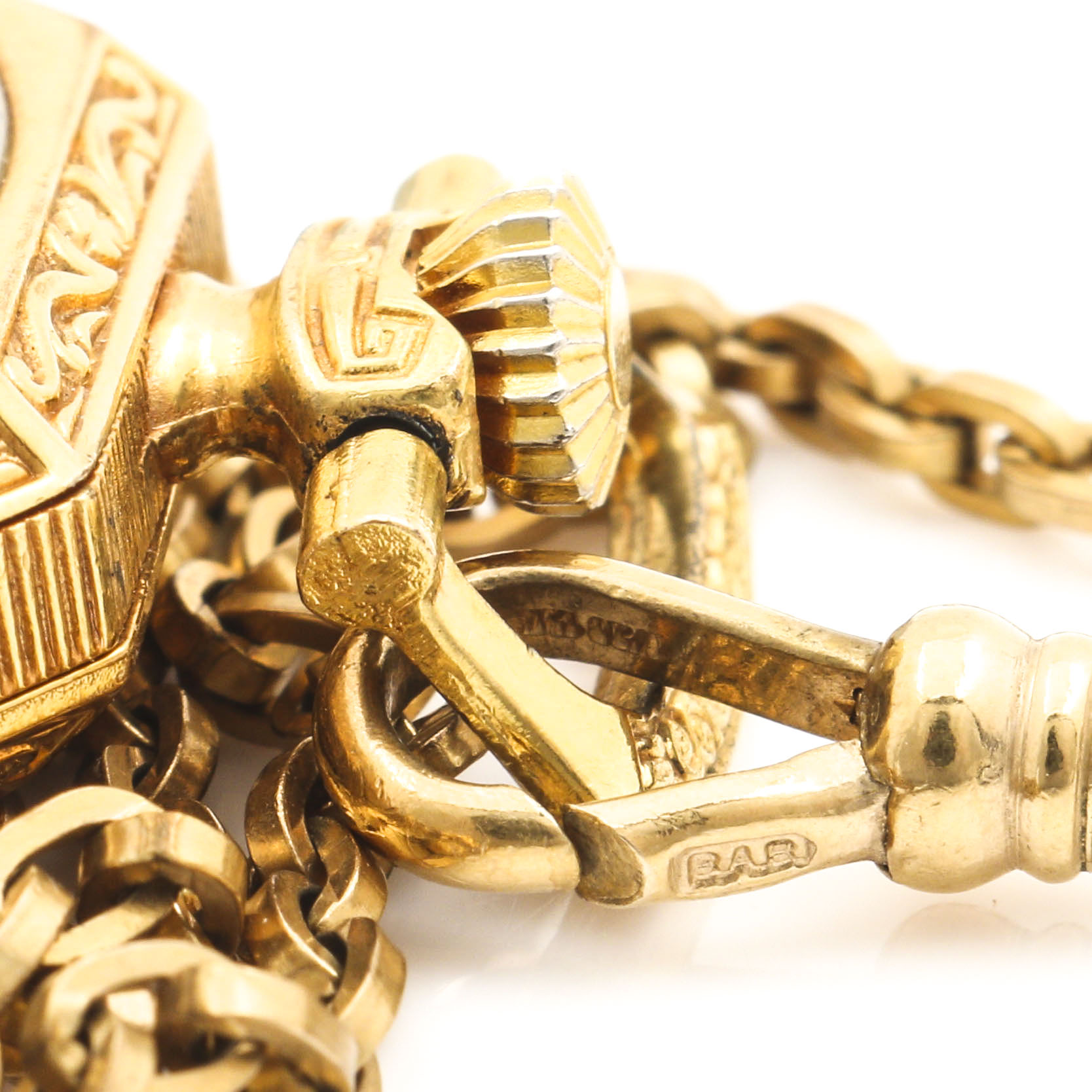 Colibri Gold Tone Skeleton Dial Pocket Watch With 12K Gold Filled Fob