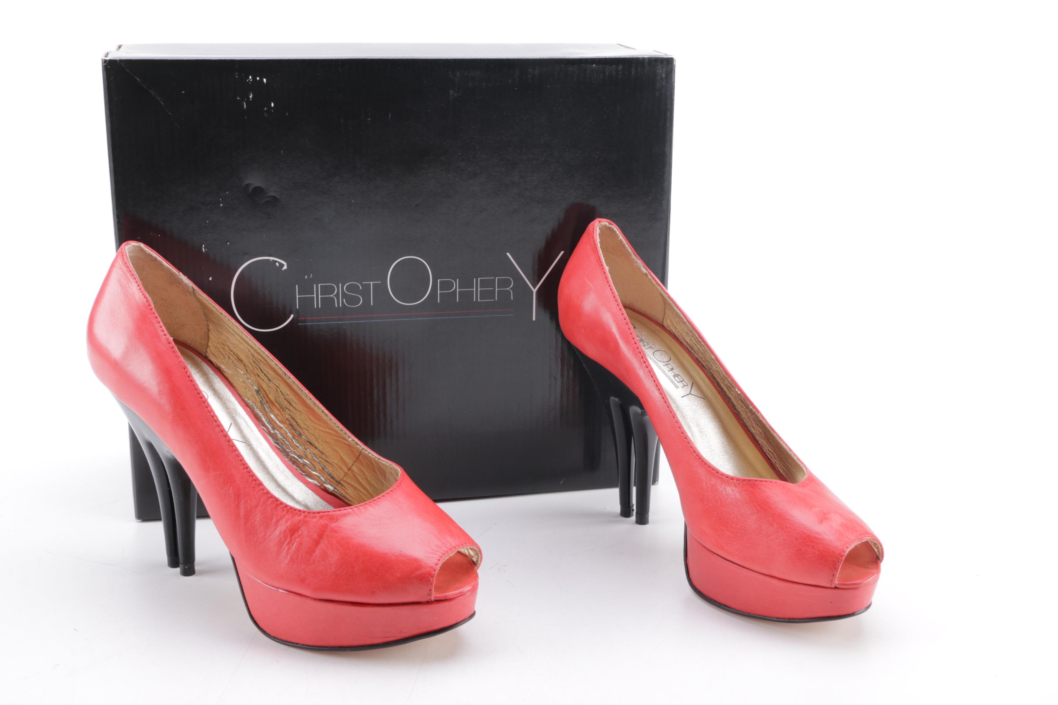 Christopher Coy Cloud Nine Prototype Heels in Red Leather