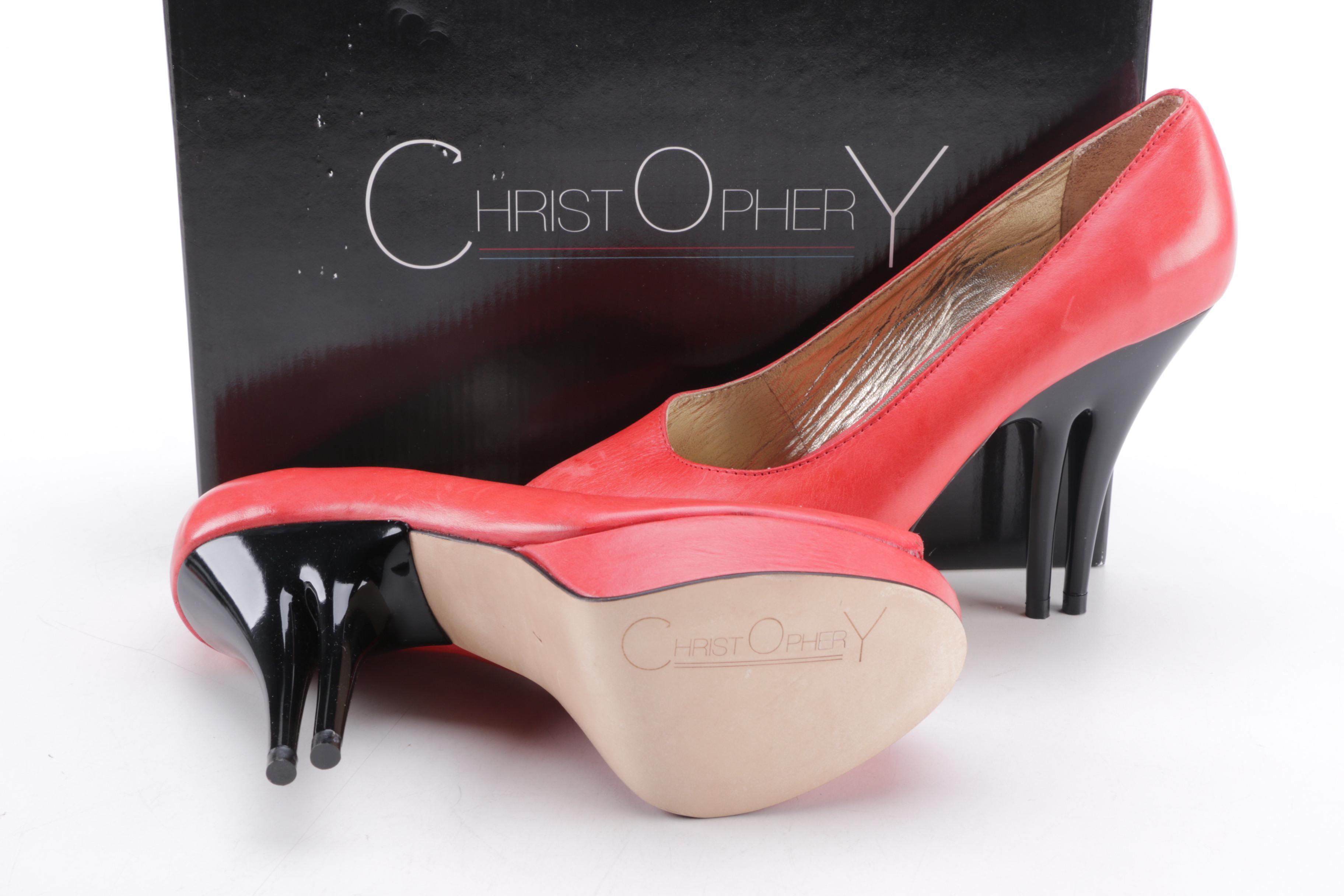 Christopher Coy Cloud Nine Prototype Heels in Red Leather