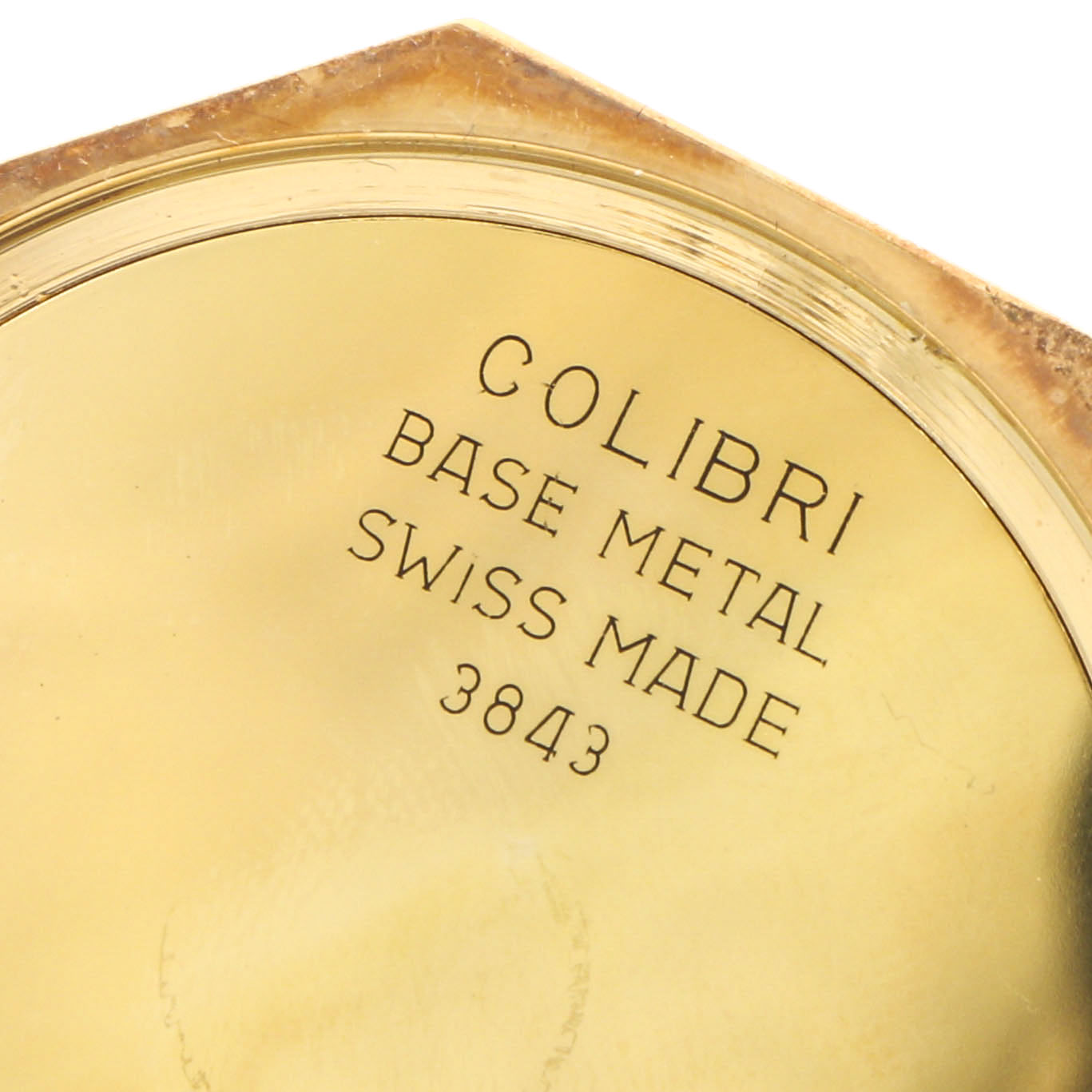 Colibri Gold Tone Skeleton Dial Pocket Watch With 12K Gold Filled Fob