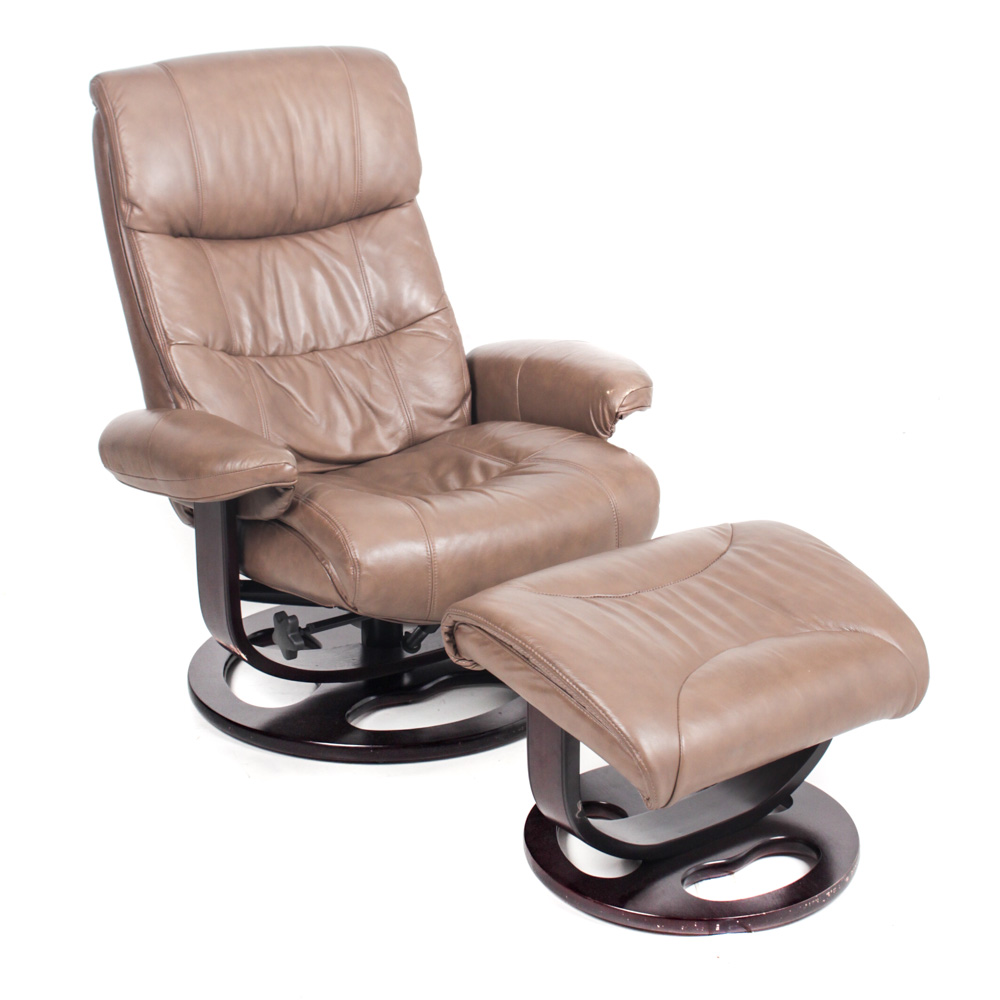 Lane Furniture "Rebel" Leather Recliner and Ottoman