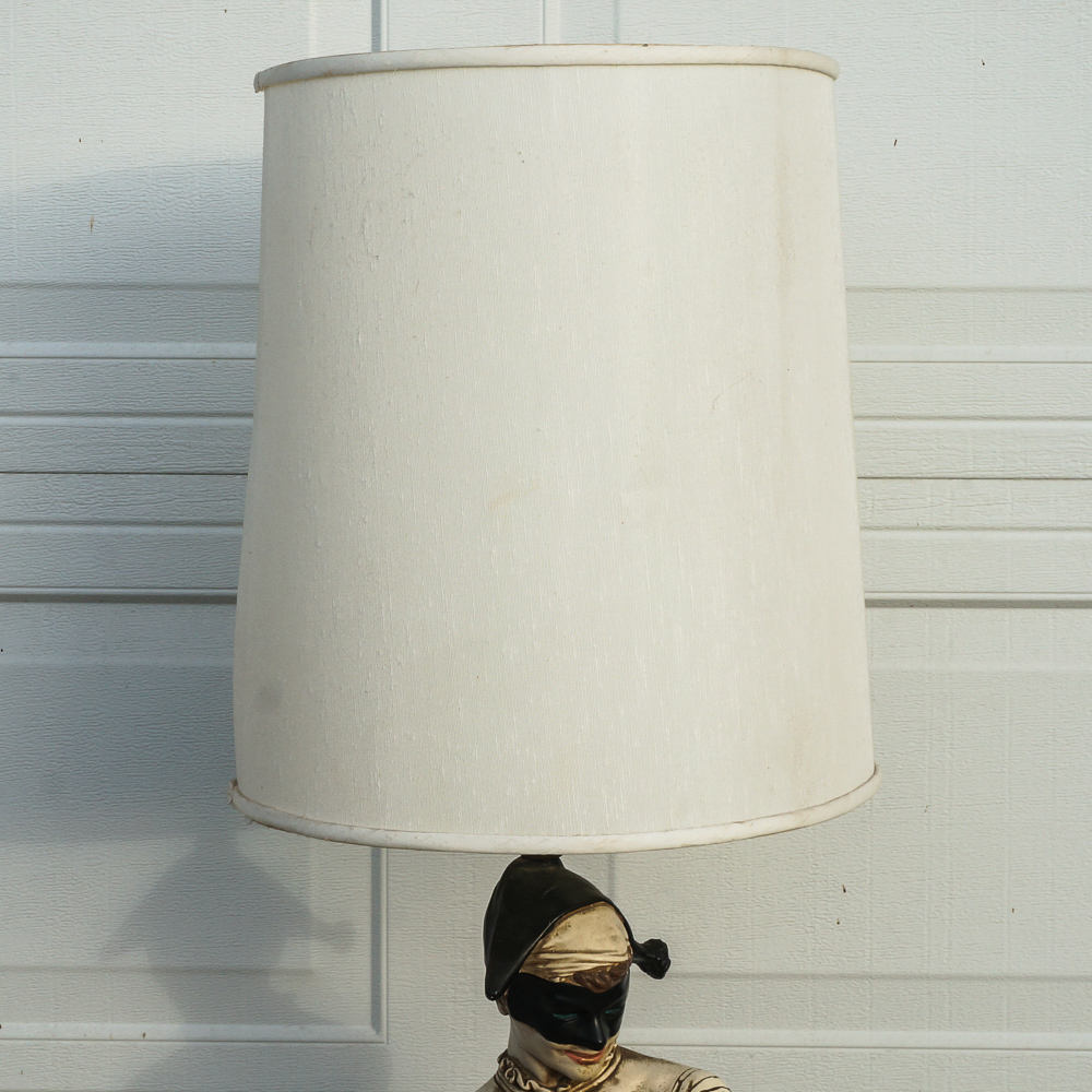 Harlequin Jester Lamp after Saint-Marceaux Sculpture