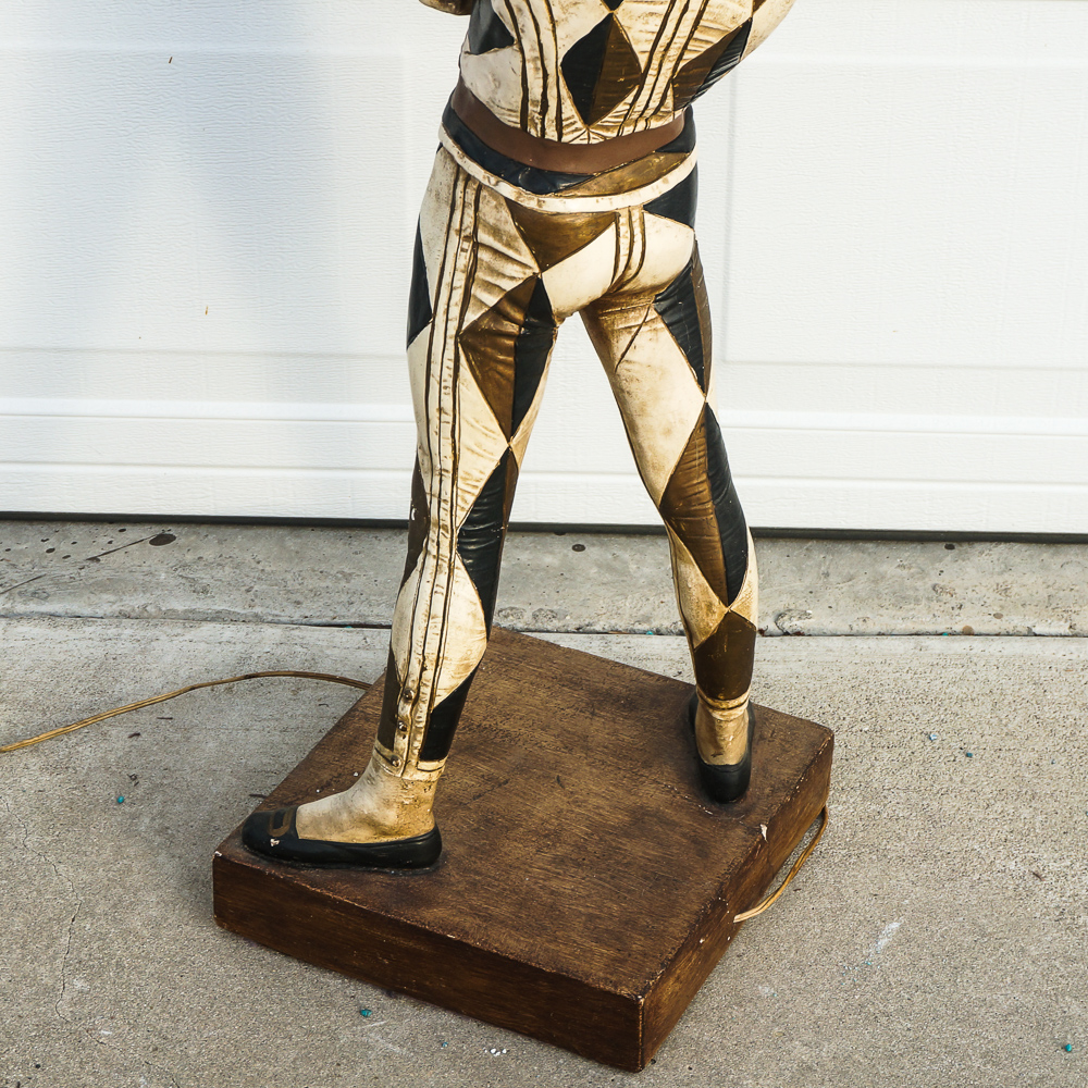 Harlequin Jester Lamp after Saint-Marceaux Sculpture