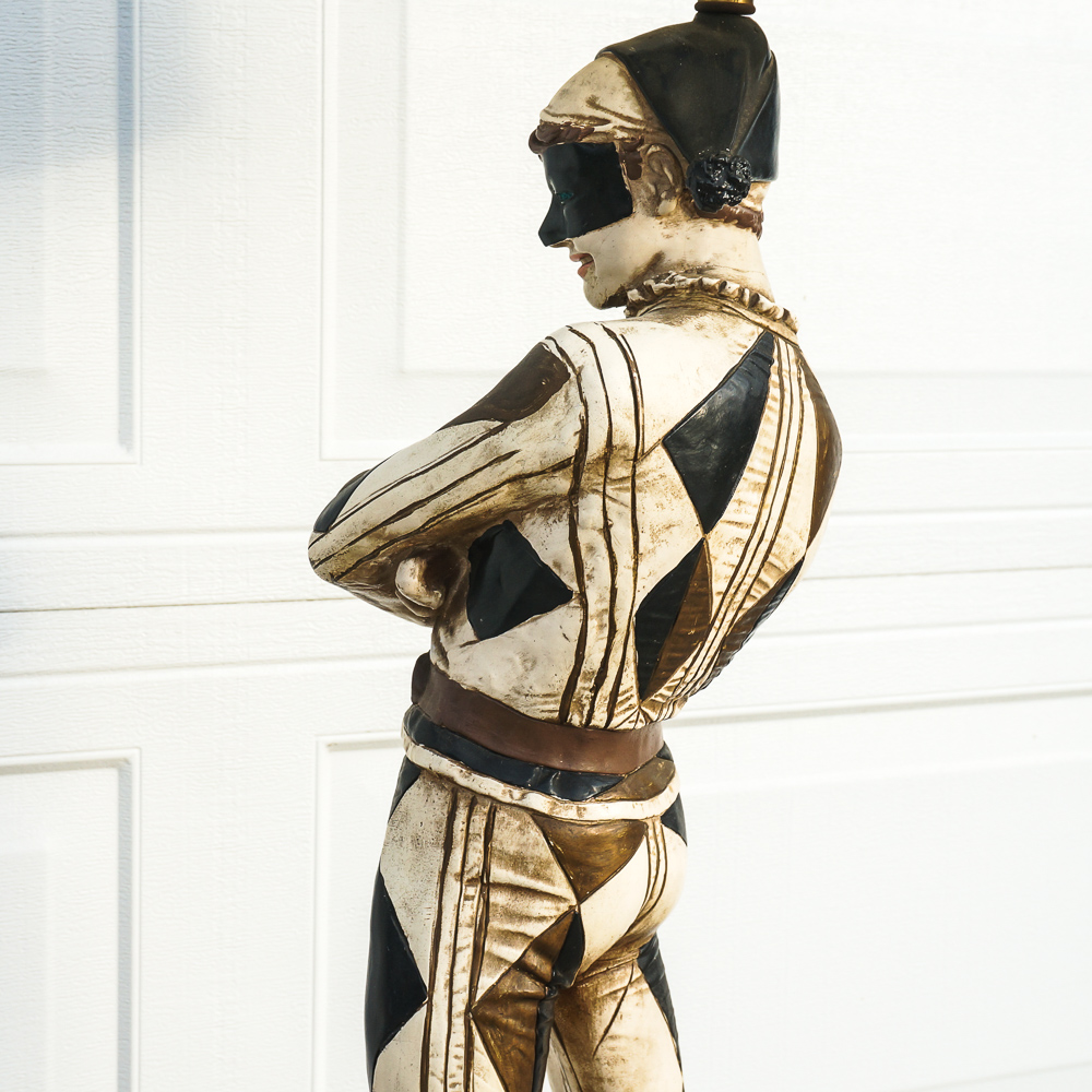 Harlequin Jester Lamp after Saint-Marceaux Sculpture
