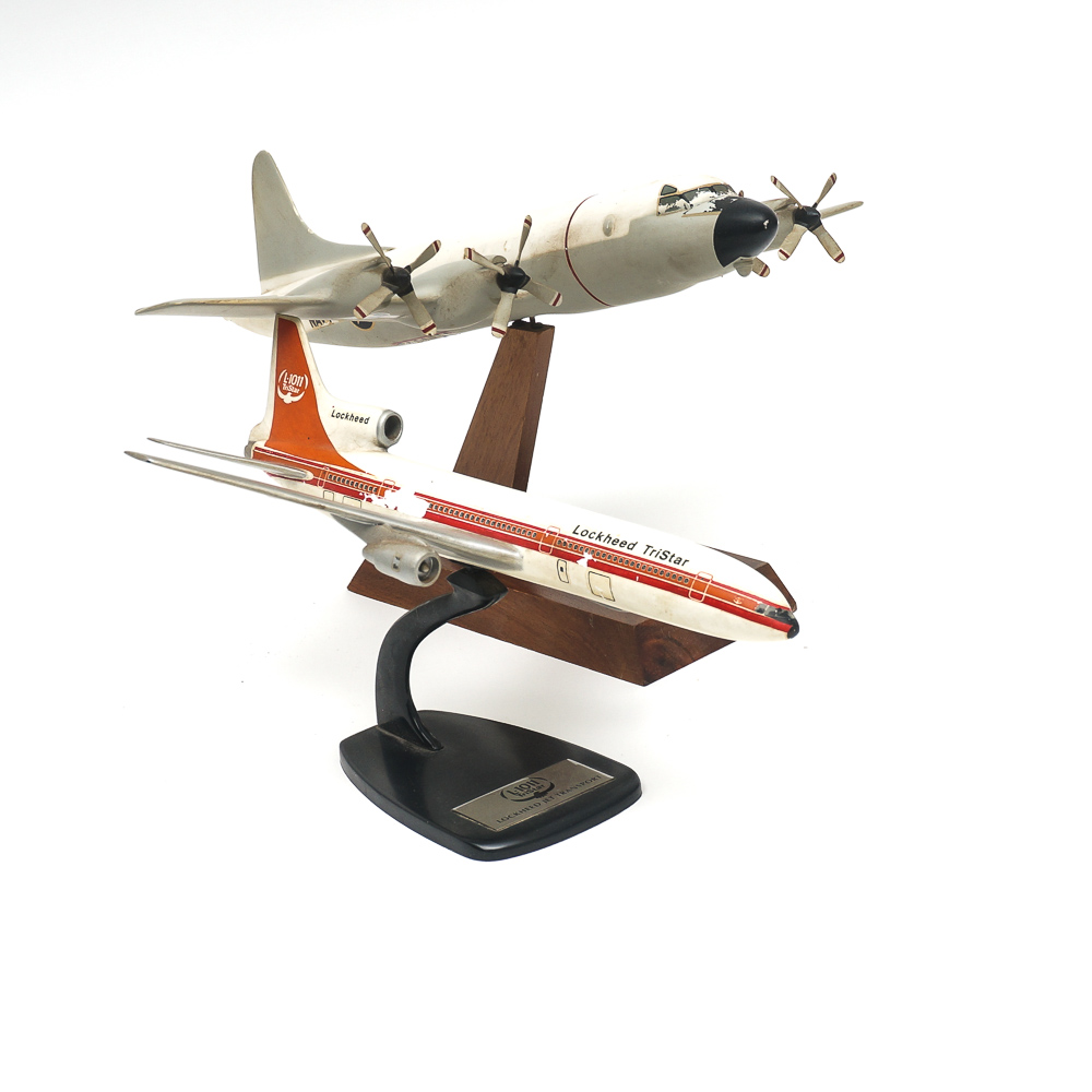 Die-Cast Lockheed Planes on Display Bases