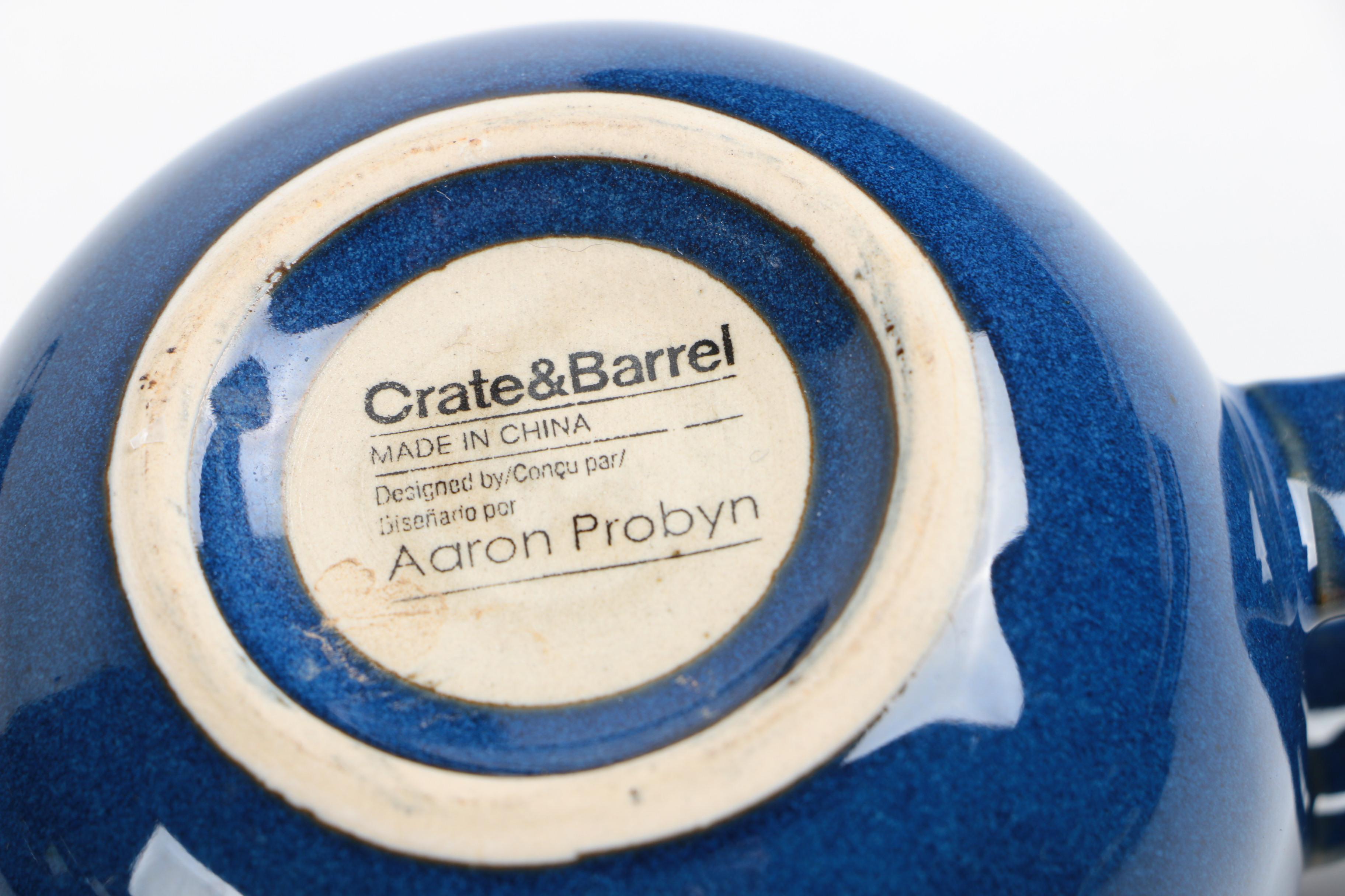 Collection of Crate & Barrel Coffee Mugs and Cereal Bowls