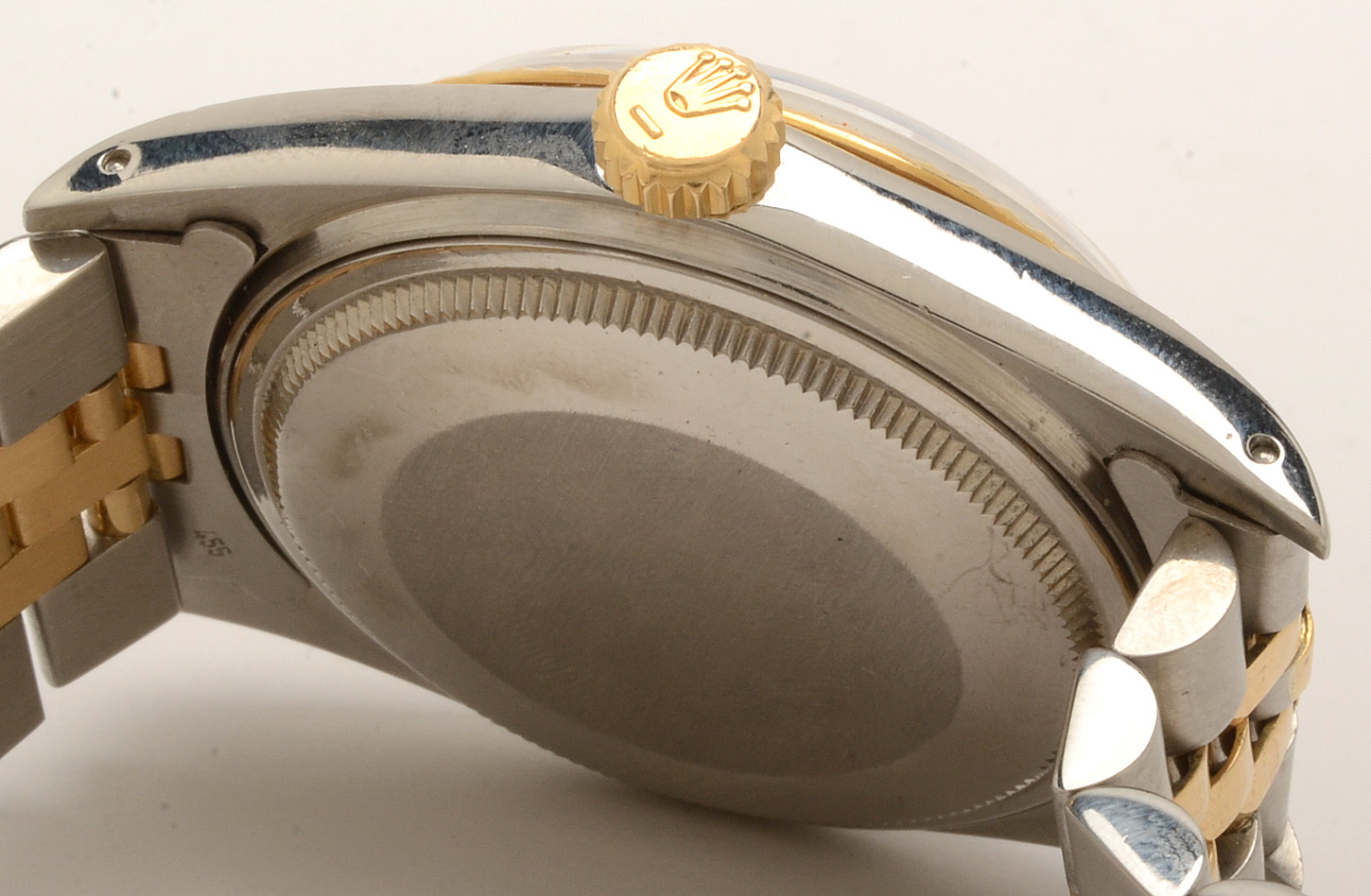 Rolex Datejust Sterling Silver 18K Yellow Gold Diamond Dial Watch