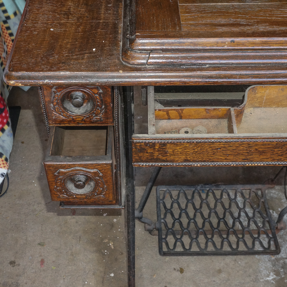 Antique Singer Sewing Machine Table