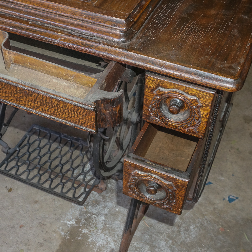 Antique Singer Sewing Machine Table