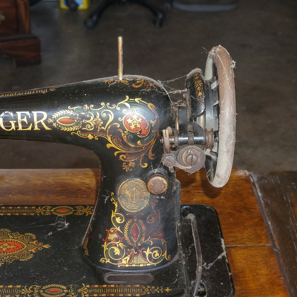 Antique Singer Sewing Machine Table