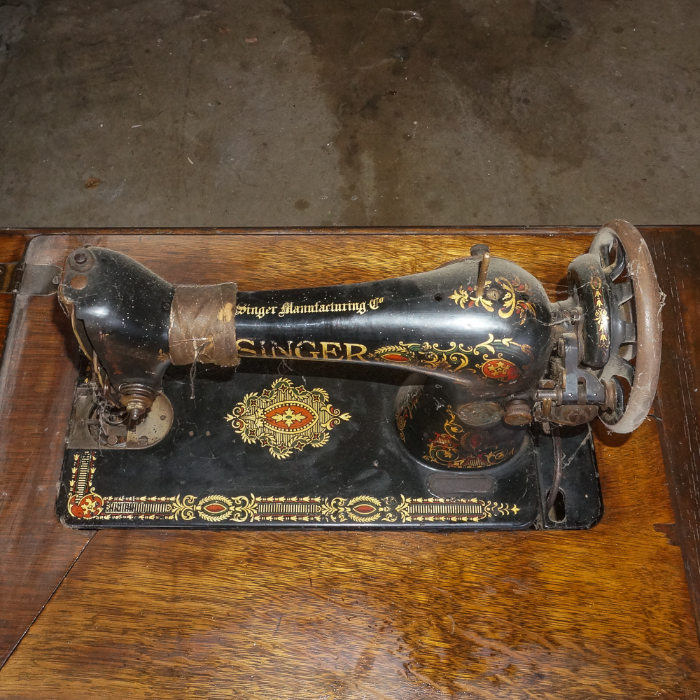 Antique Singer Sewing Machine Table