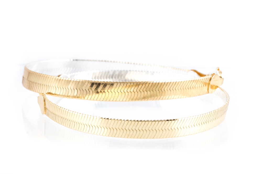 Reversible Gold Wash on Sterling Silver Chain Bracelets