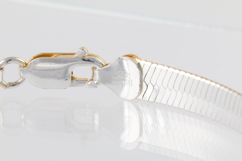 Reversible Gold Wash on Sterling Silver Chain Bracelets