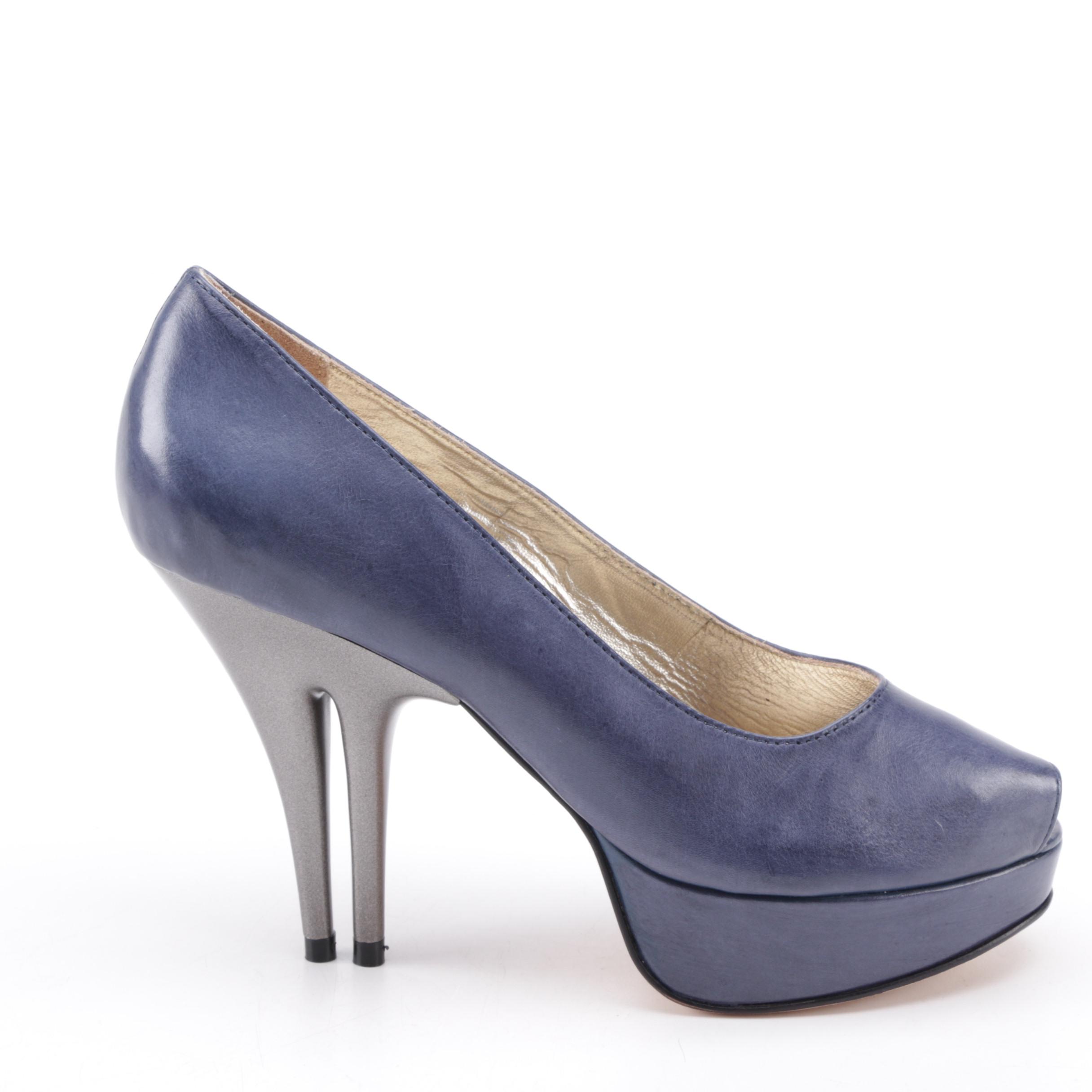 Christopher Coy Collection Prototype Peep-Toe Dual-Heel Stilettos