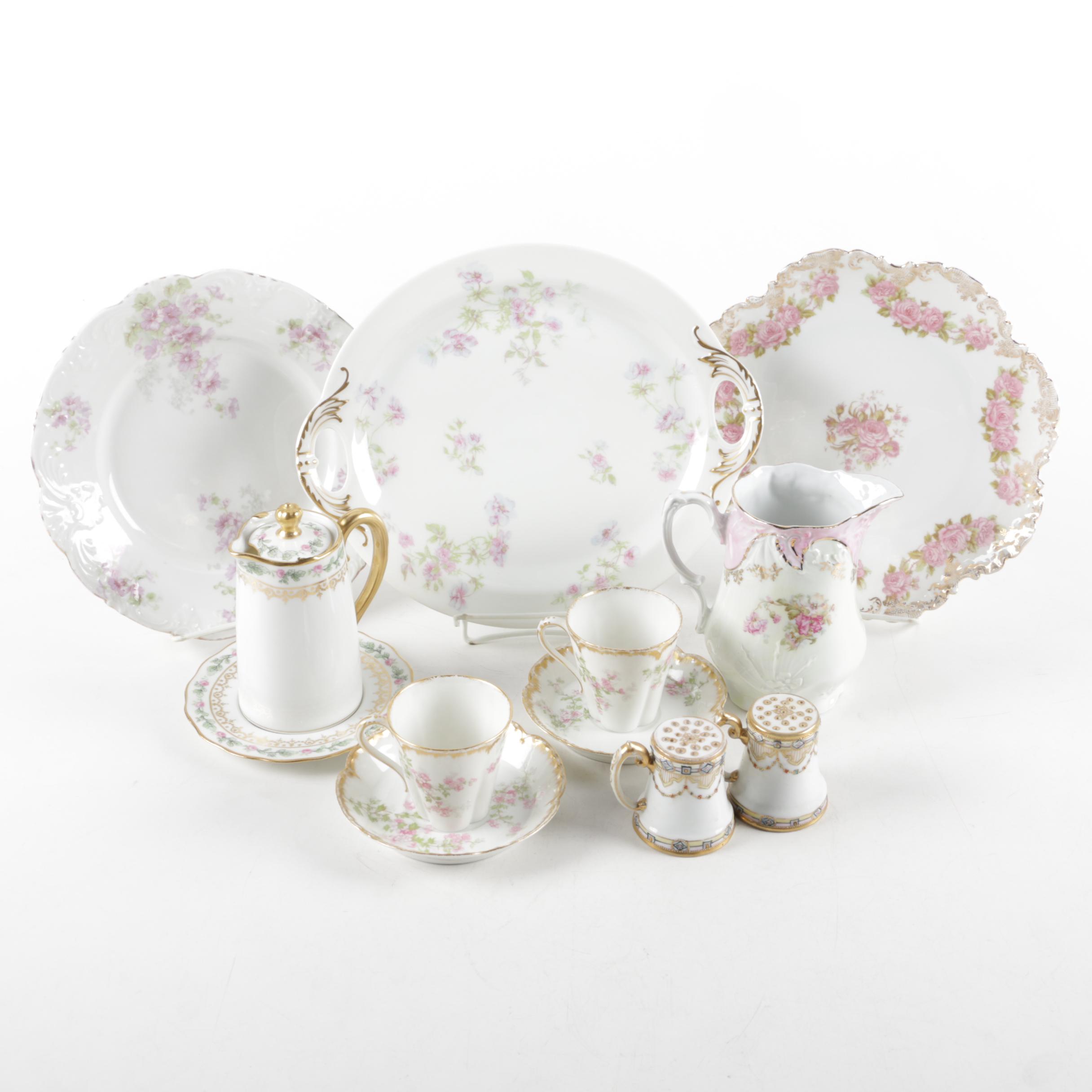 Limoges, Nippon, and Rosenthal Porcelain Tableware