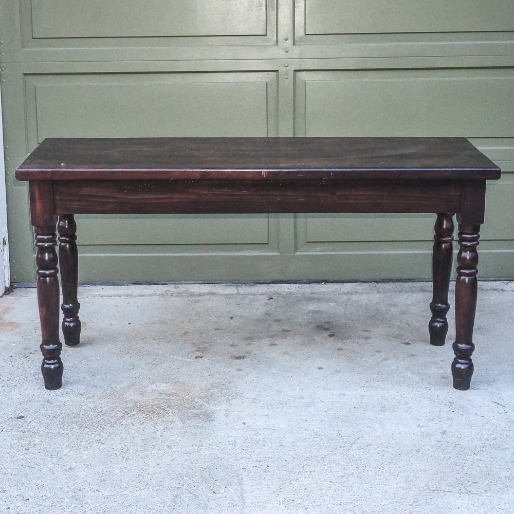 Traditional Walnut Finished Console Table with Drawers