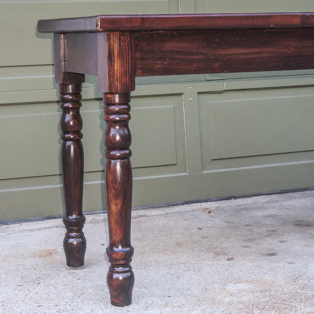 Traditional Walnut Finished Console Table with Drawers