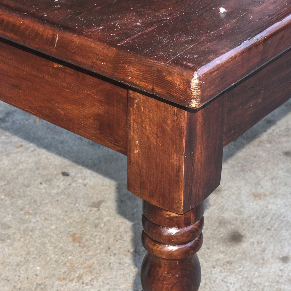 Traditional Walnut Finished Console Table with Drawers