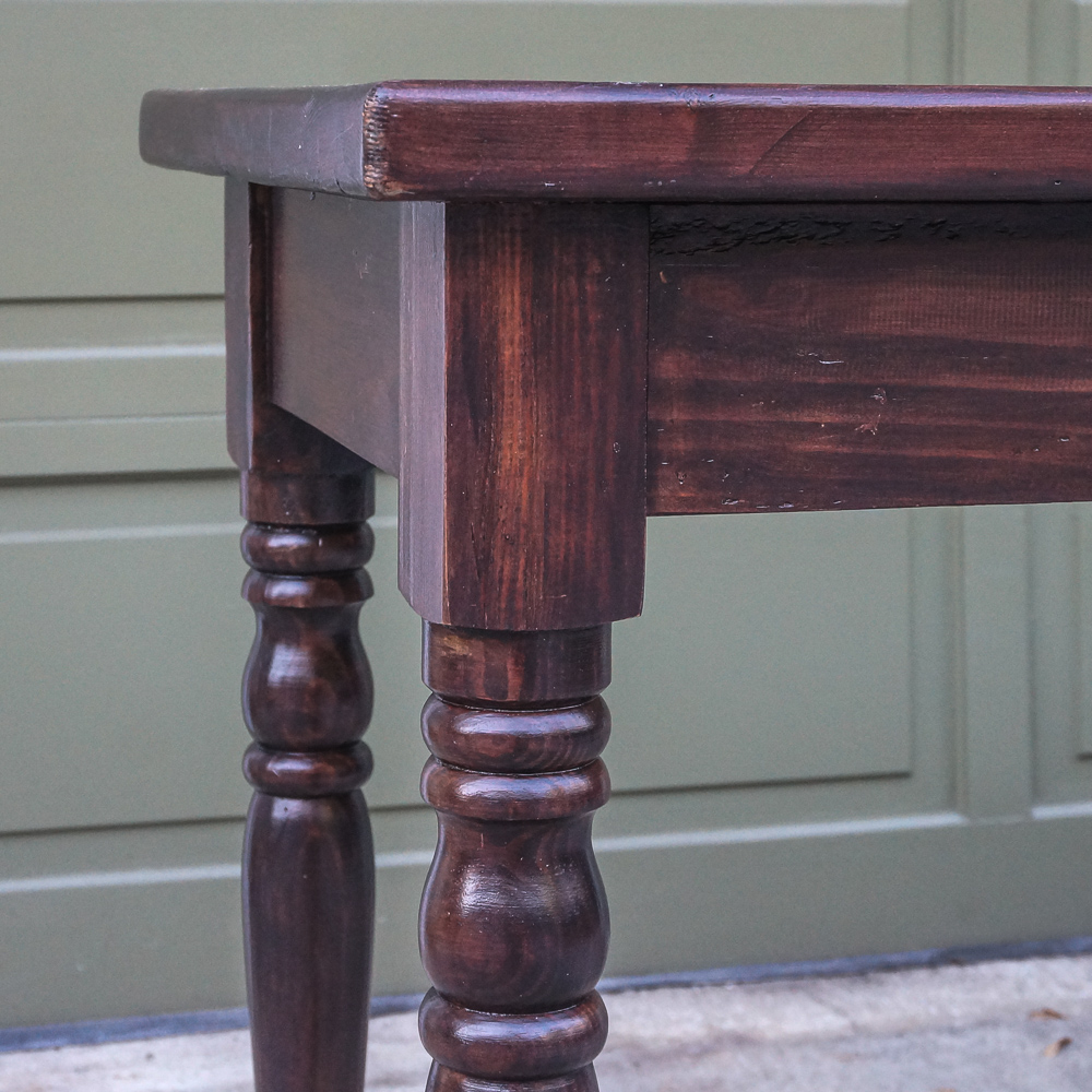 Traditional Walnut Finished Console Table with Drawers