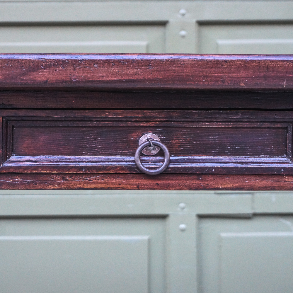 Traditional Walnut Finished Console Table with Drawers