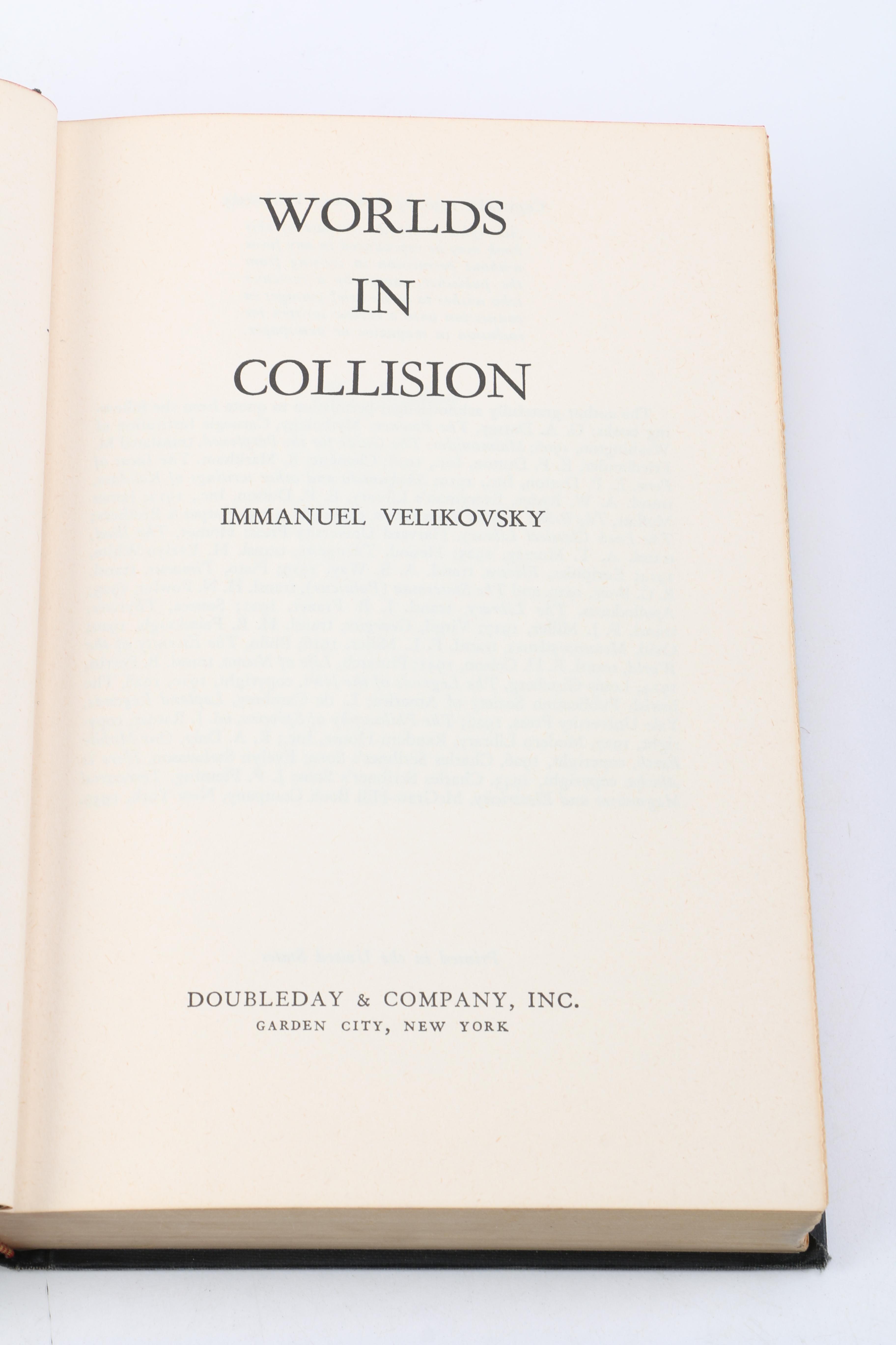 Pair of Books Including "Worlds in Collision"