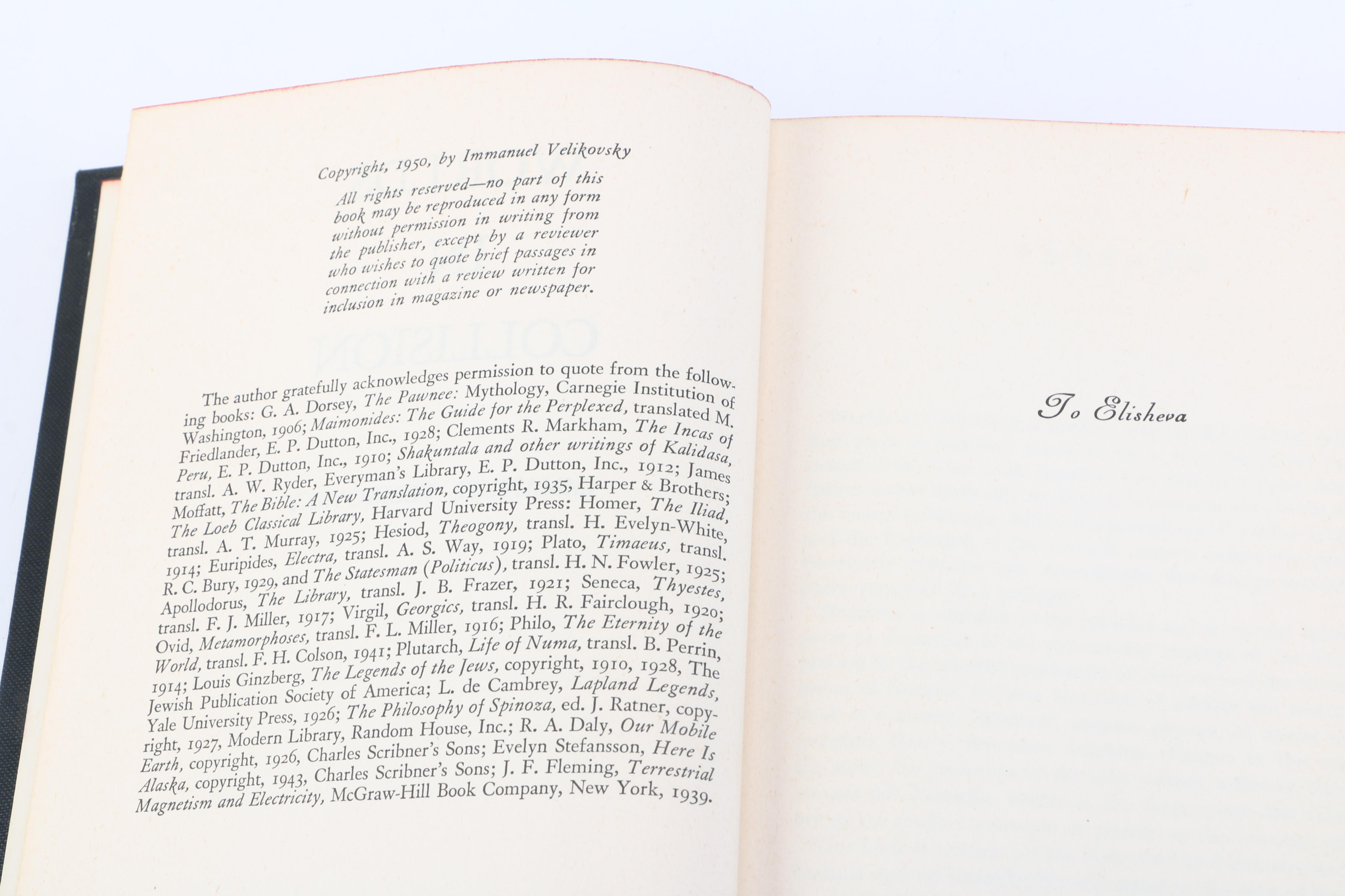 Pair of Books Including "Worlds in Collision"