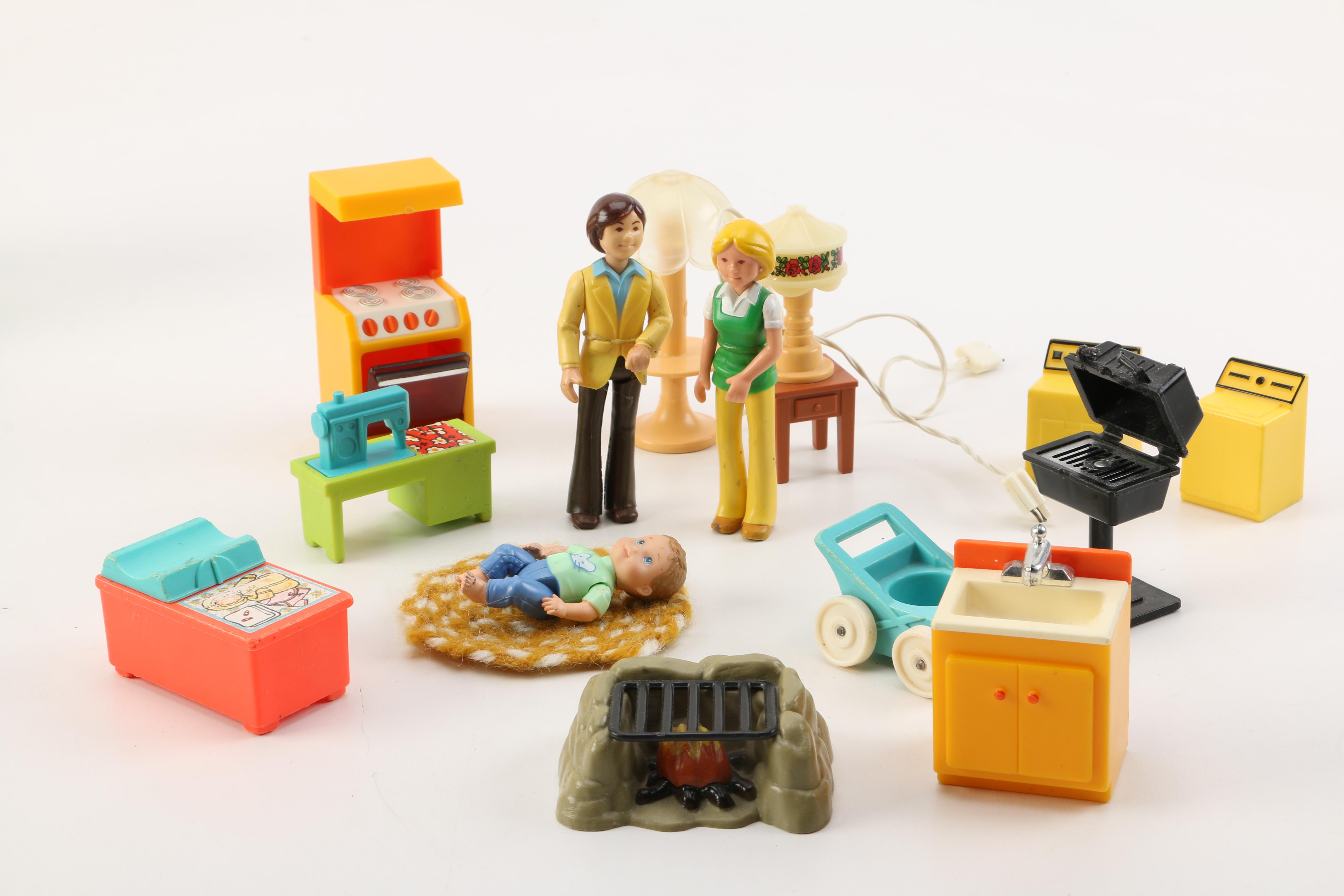 1970s Doll House Furniture Including Fischer Price