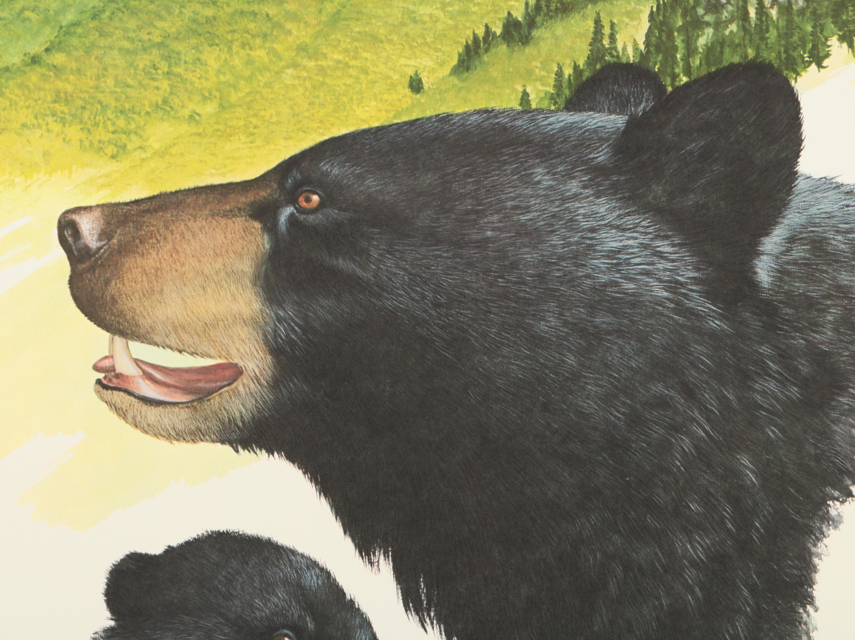 Offset Lithographs After Ray Harm's "Black Bear" and Charles Fracé's "Pronghorn"